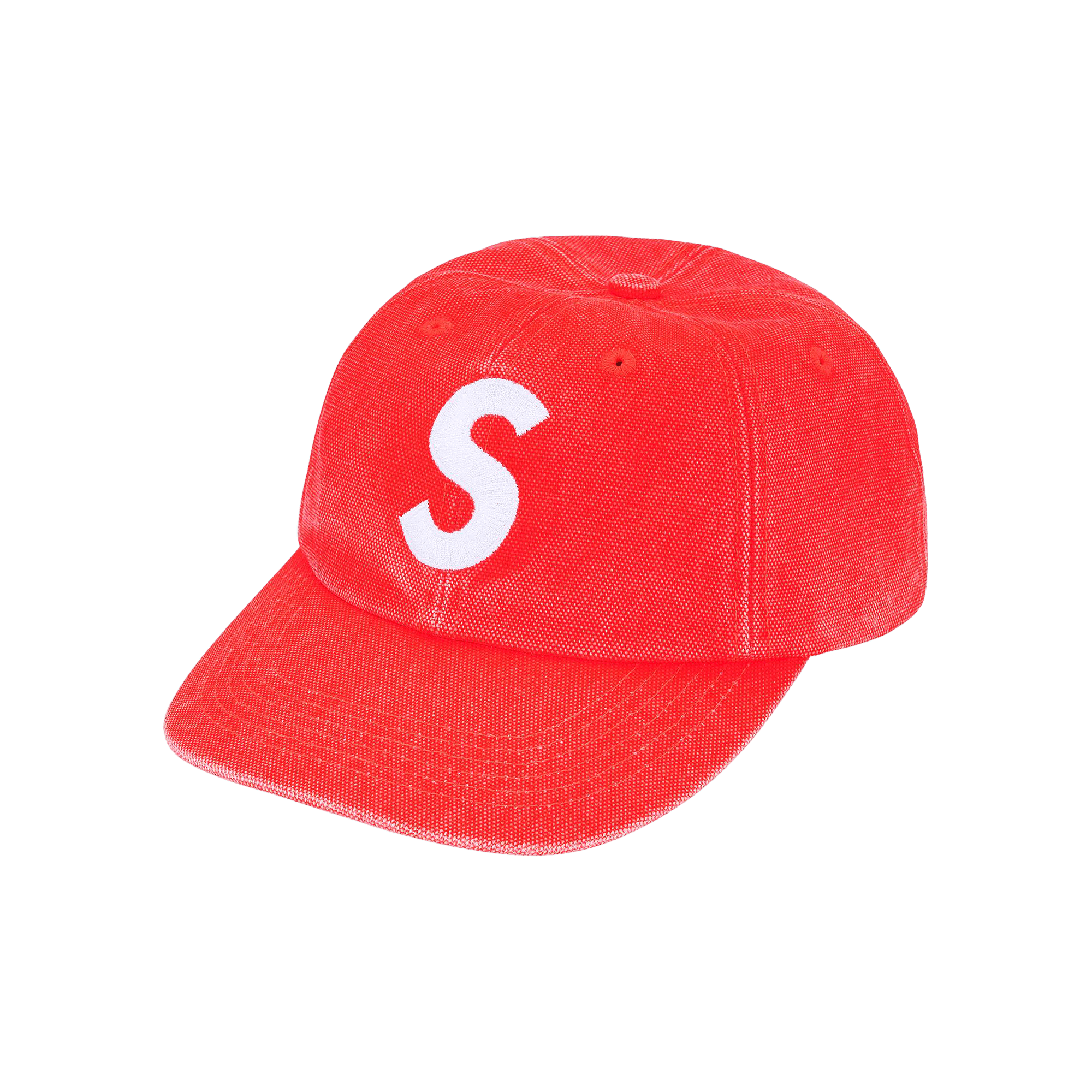 Supreme Pigment Coated Canvas S Logo 6-Panel 'Bright Orange'