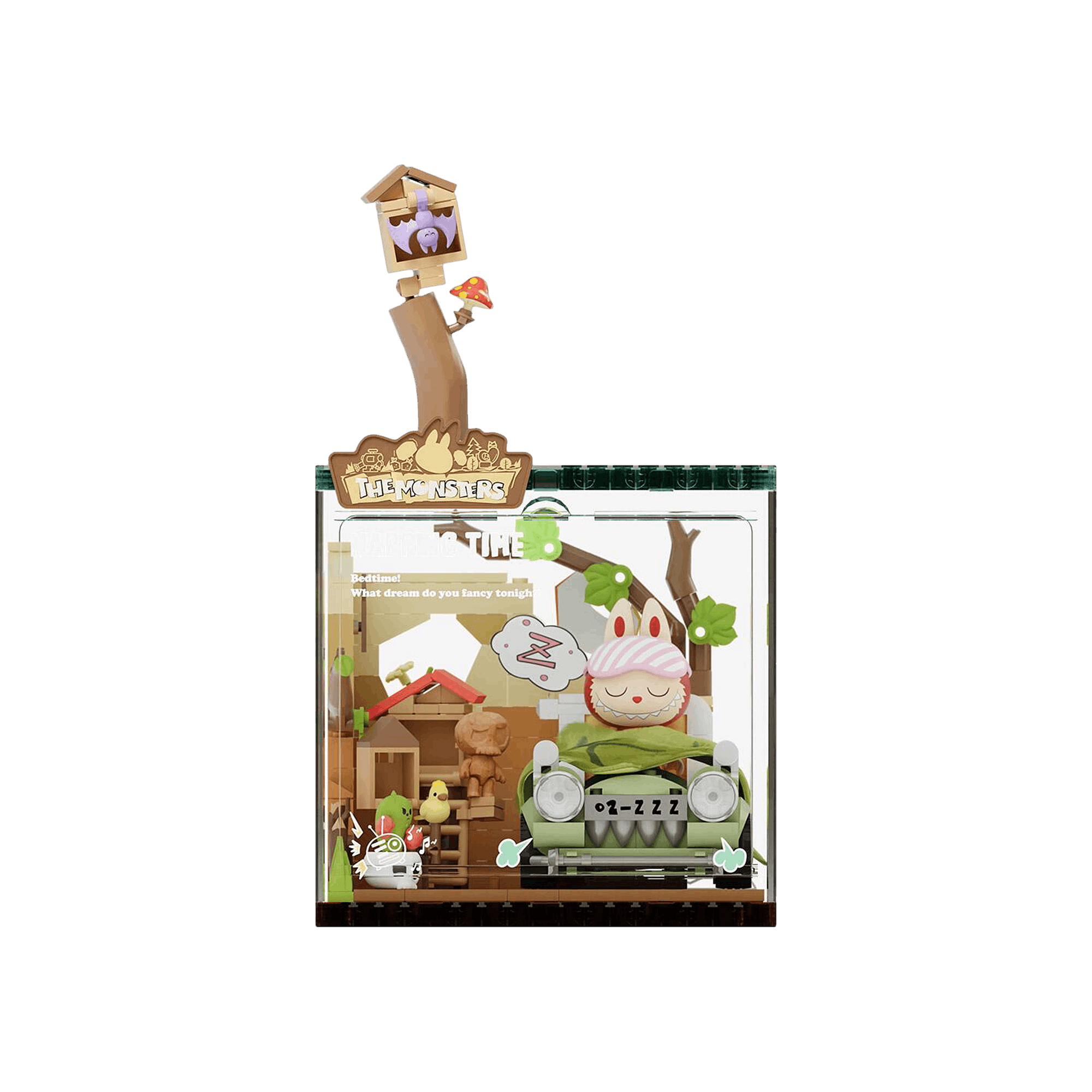 Pop Mart Pop Blocks Labubu THE MONSTERS Forest Secret Base Series Blocks Part 2 P10006 Block Figure 'Napping Time'