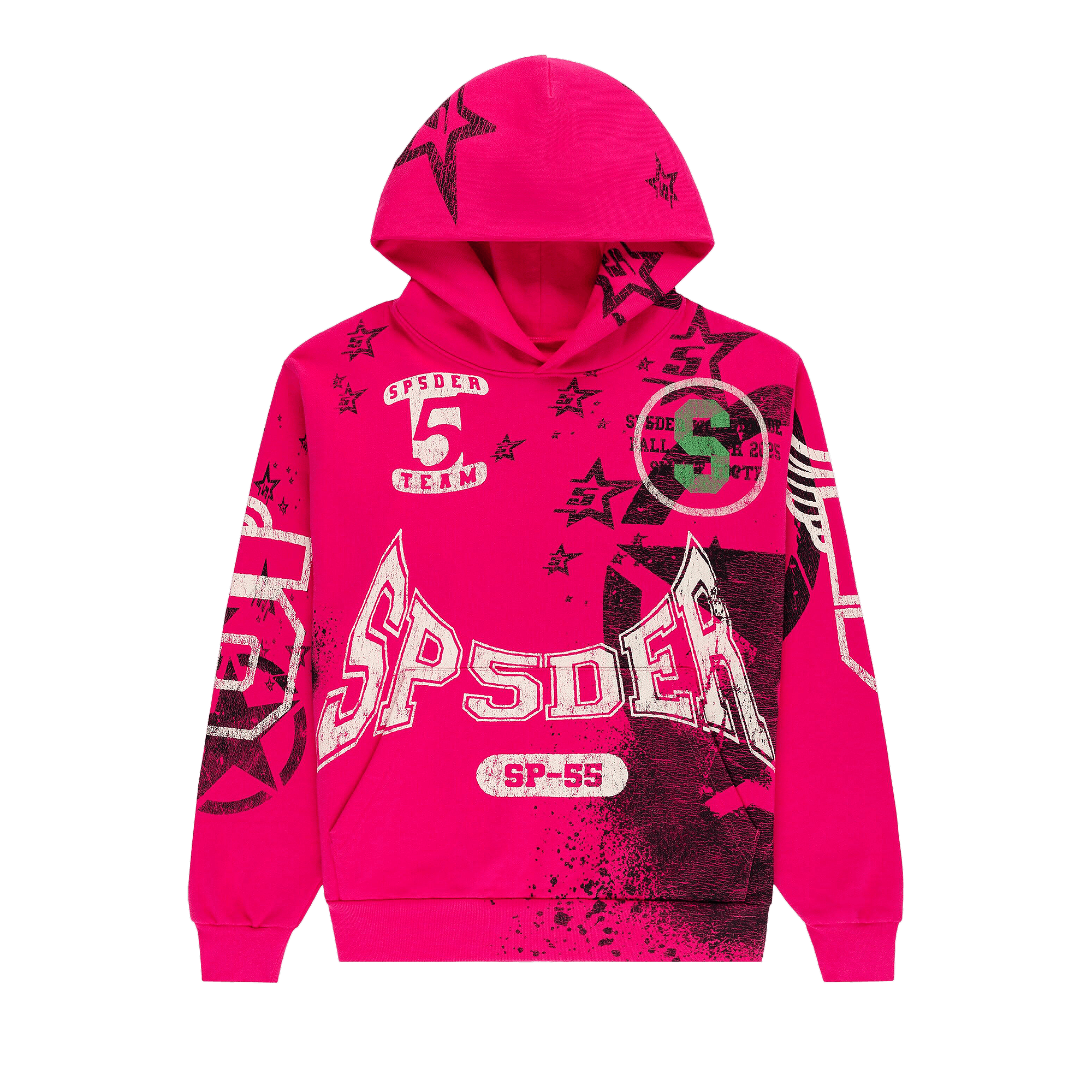Sp5der Stencil Hoodie 'Pink'