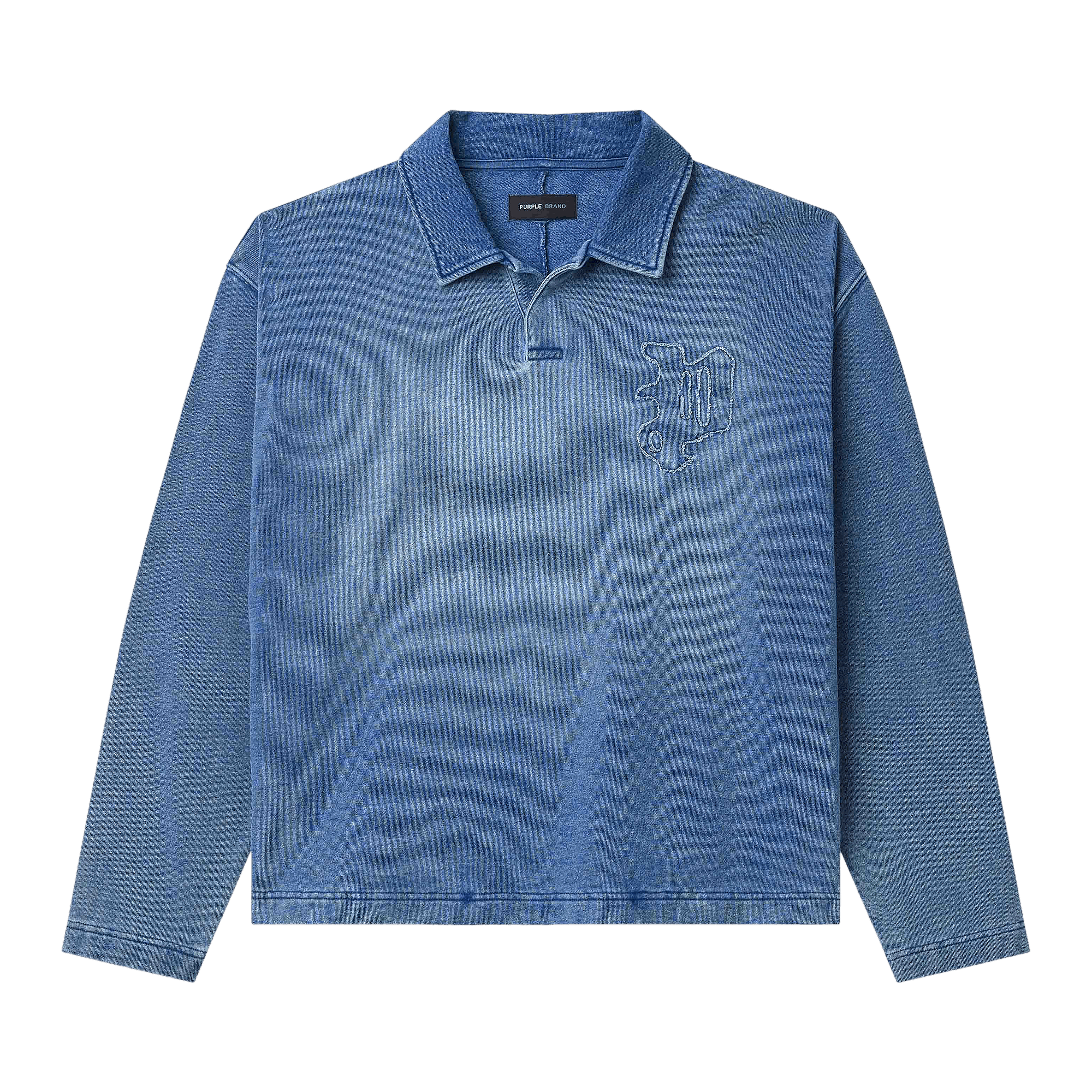 PURPLE BRAND Gothic P Rugby Shirt 'Blue'