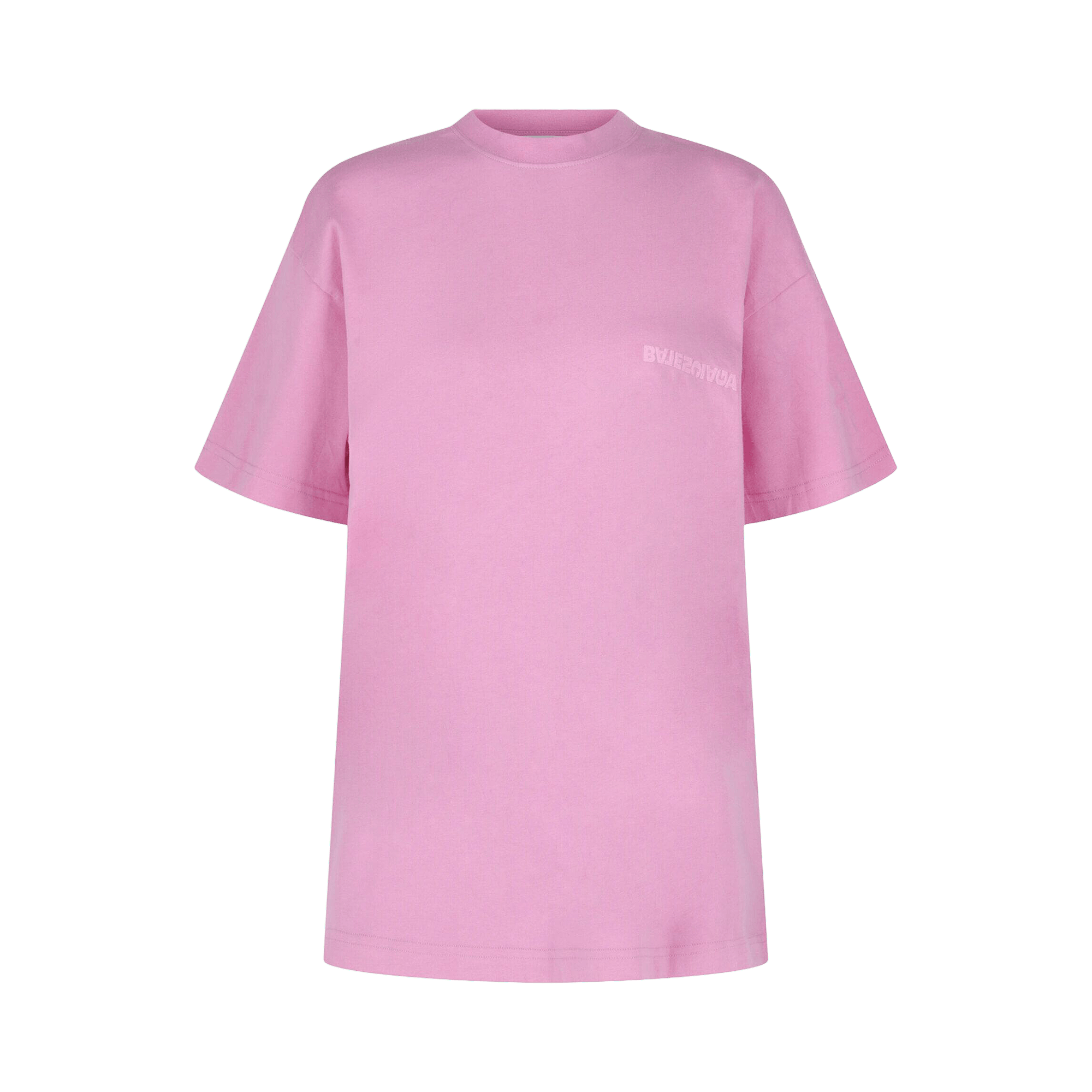Balenciaga Upside Down Embroidered Logo T-Shirt 'Pink'