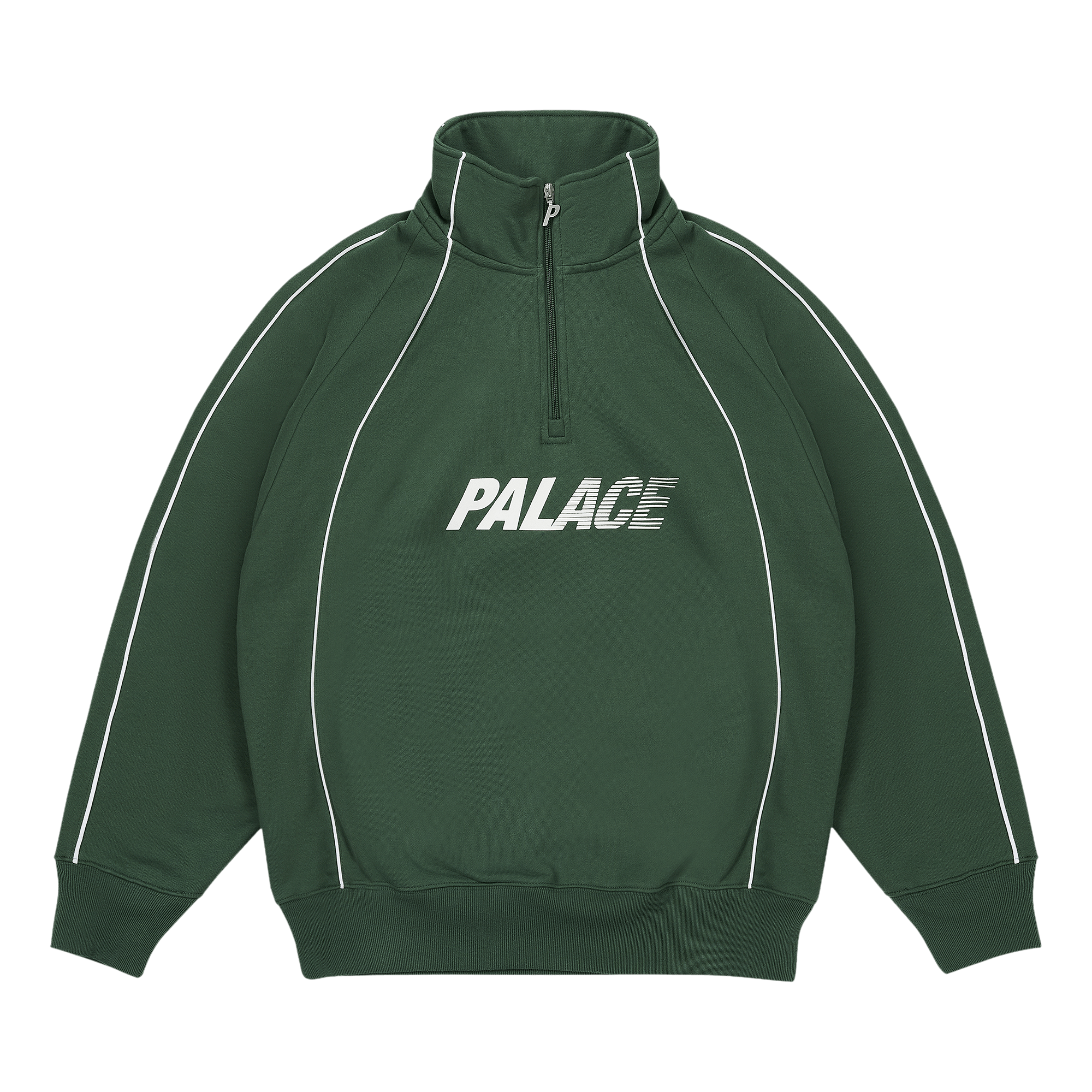 Palace Fast Logo 1/4 Zip 'Racey Green'