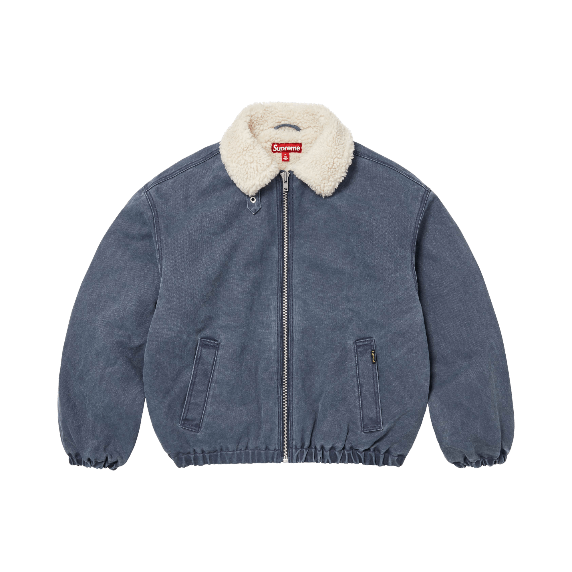 Supreme Faux Shearling Lined Bomber Jacket 'Navy'