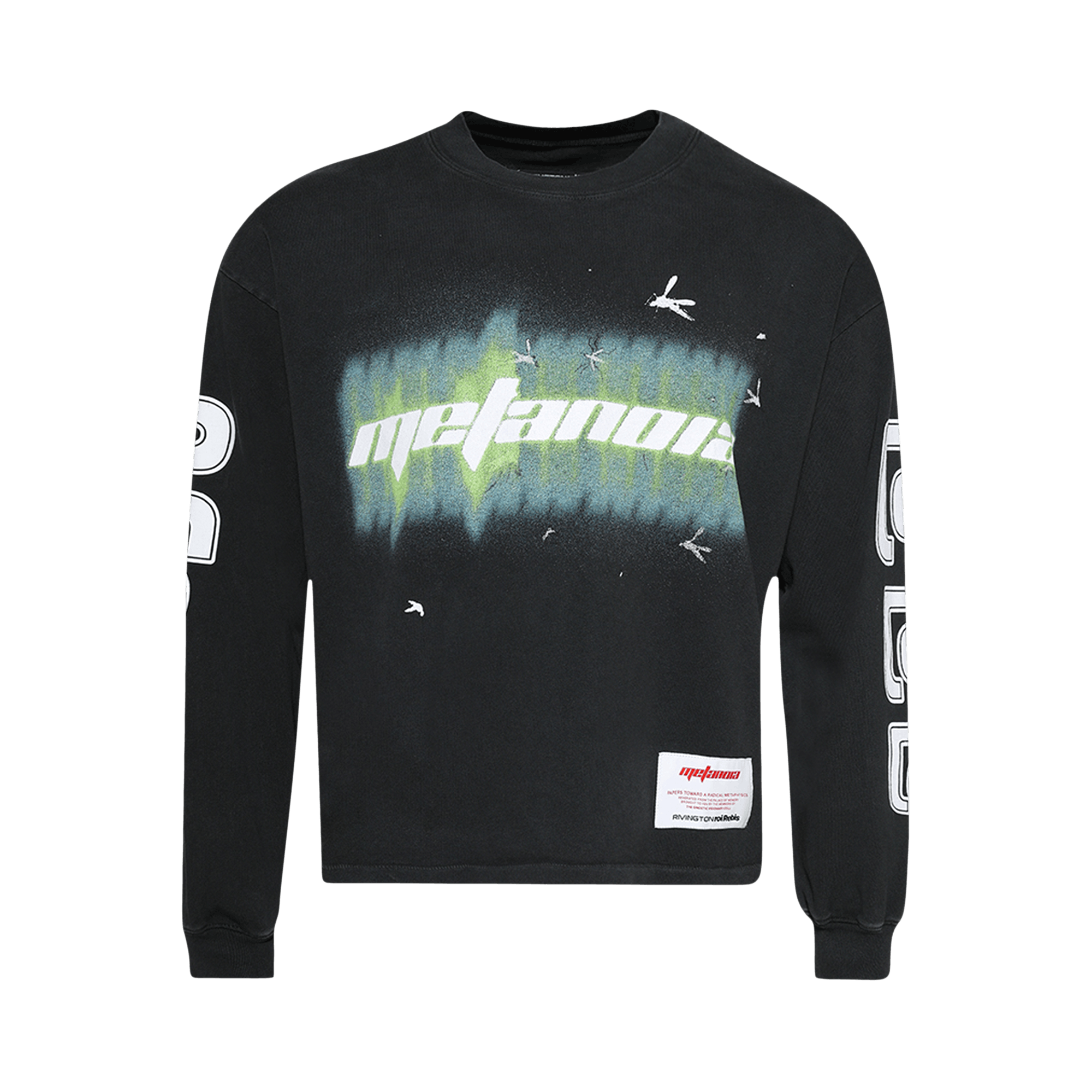 RIVINGTON roi Rebis Sentence Garden Long-Sleeve Tee 'Jet Black'
