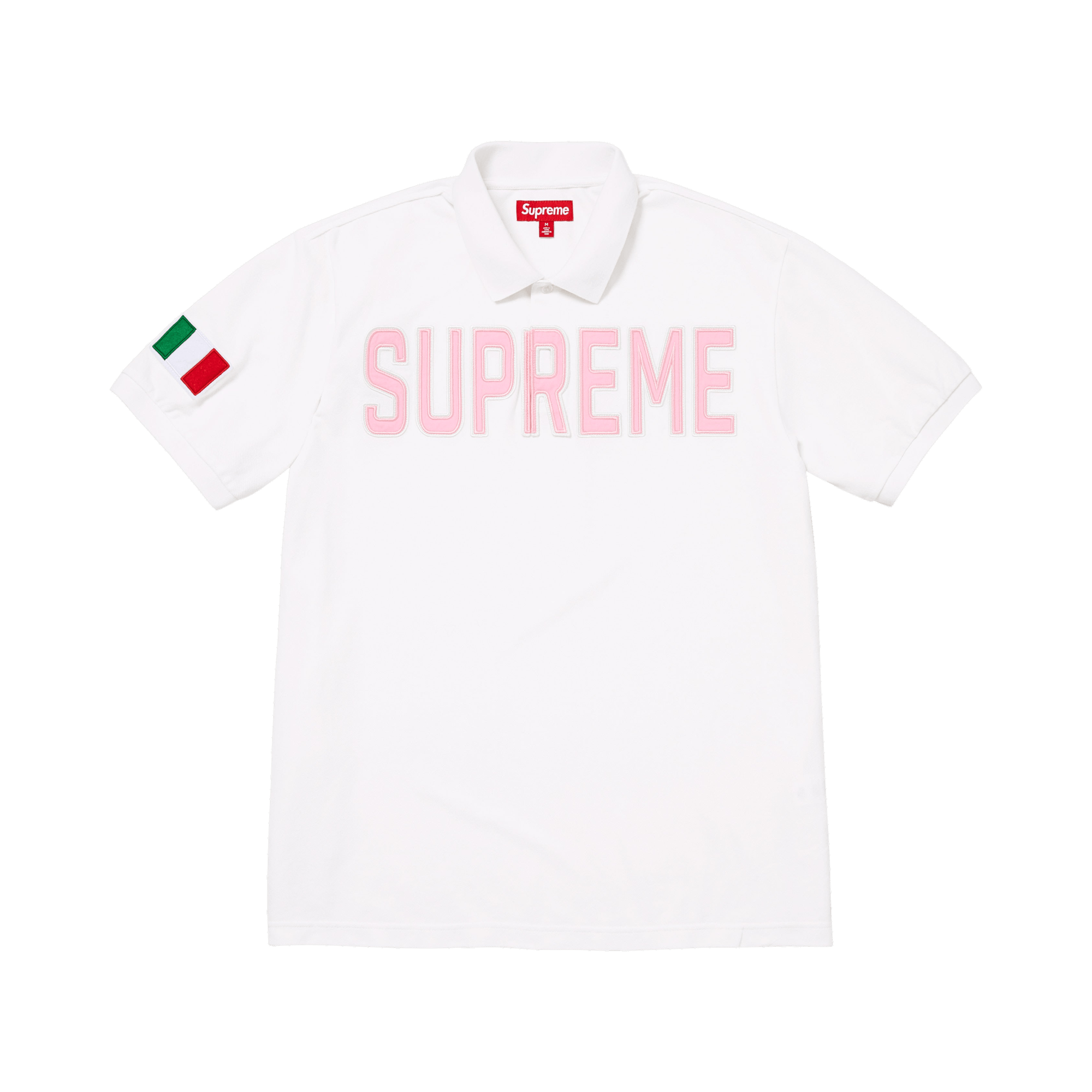 Supreme Twill Appliqué Polo 'White'