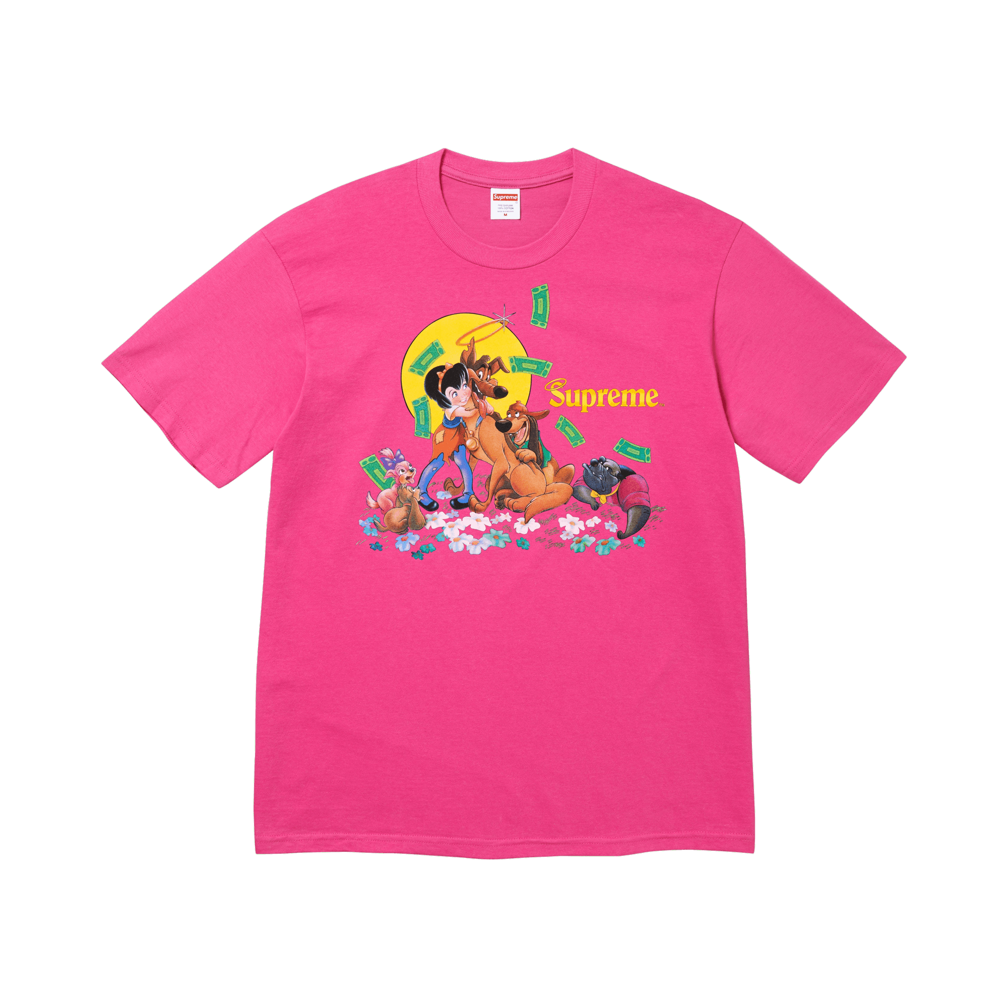 Supreme All Dogs Go To Heaven Tee 'Fuchsia'