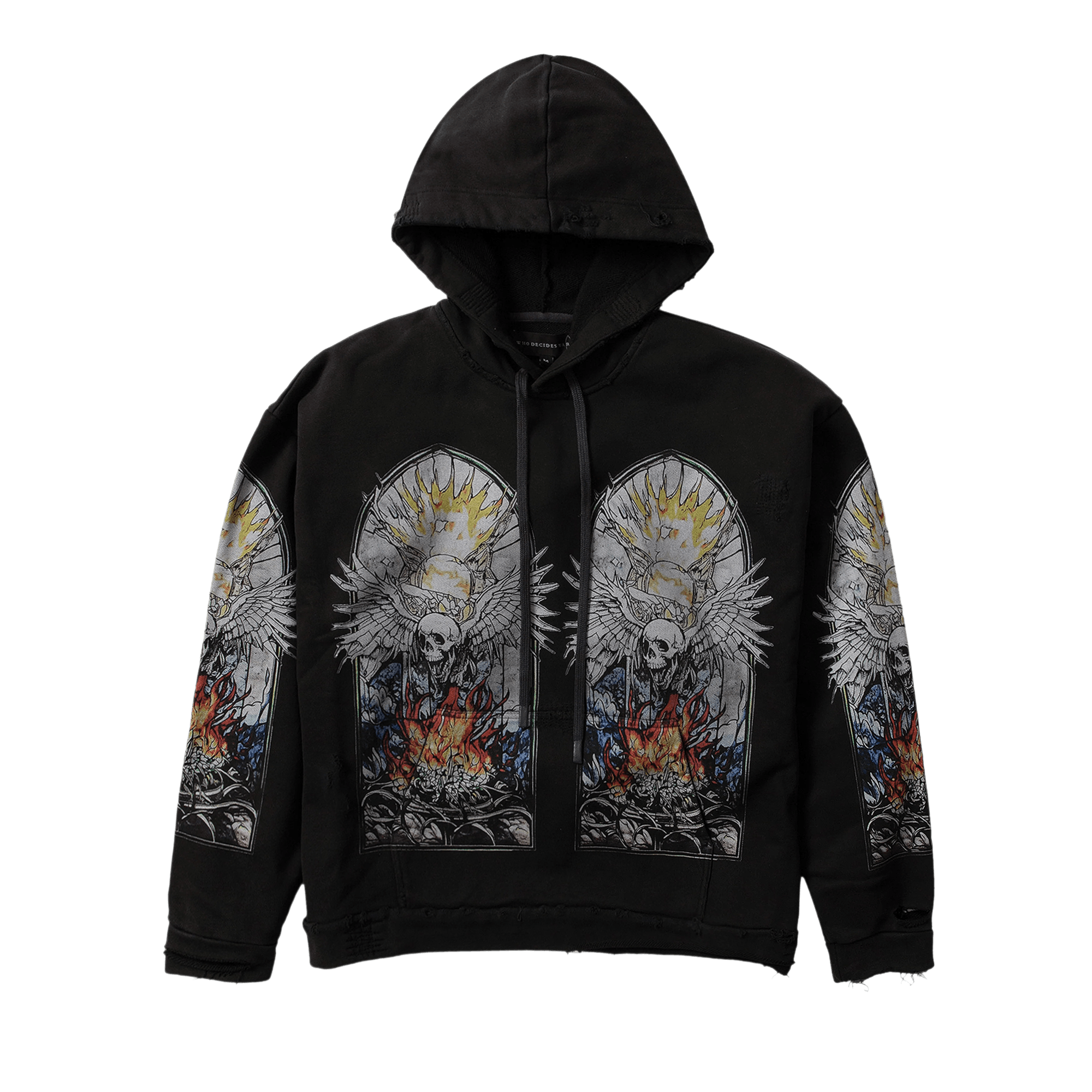 Who Decides War Skull Hooded Pullover 'Coal Multicolor'