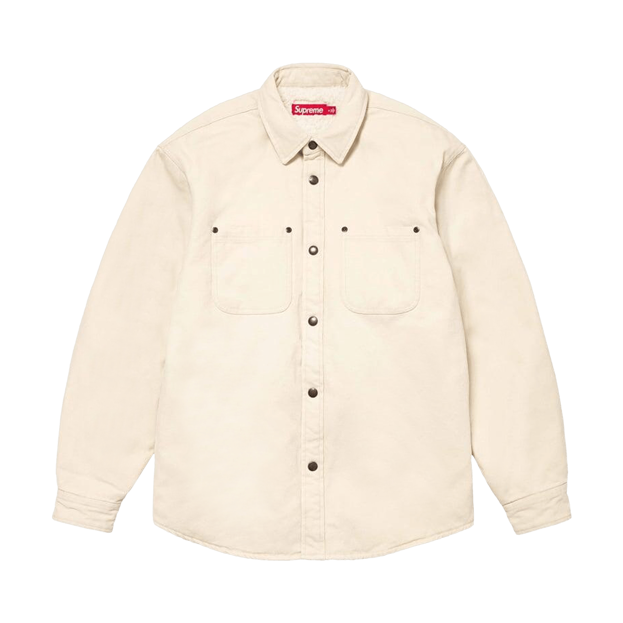 Supreme Faux Shearling Lined Work Shirt 'Natural'