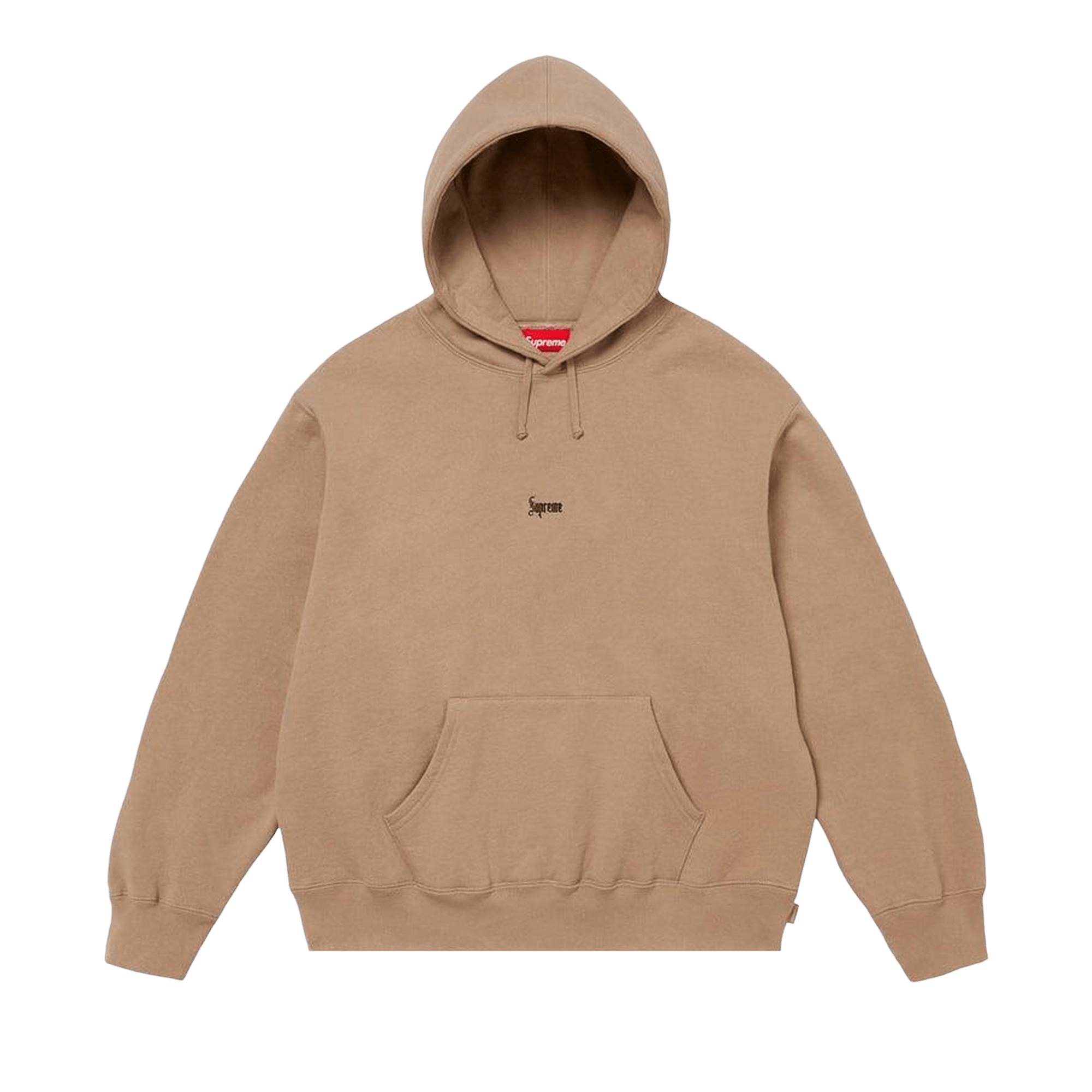 Supreme Micro Logo Hooded Sweatshirt 'Light Tan'