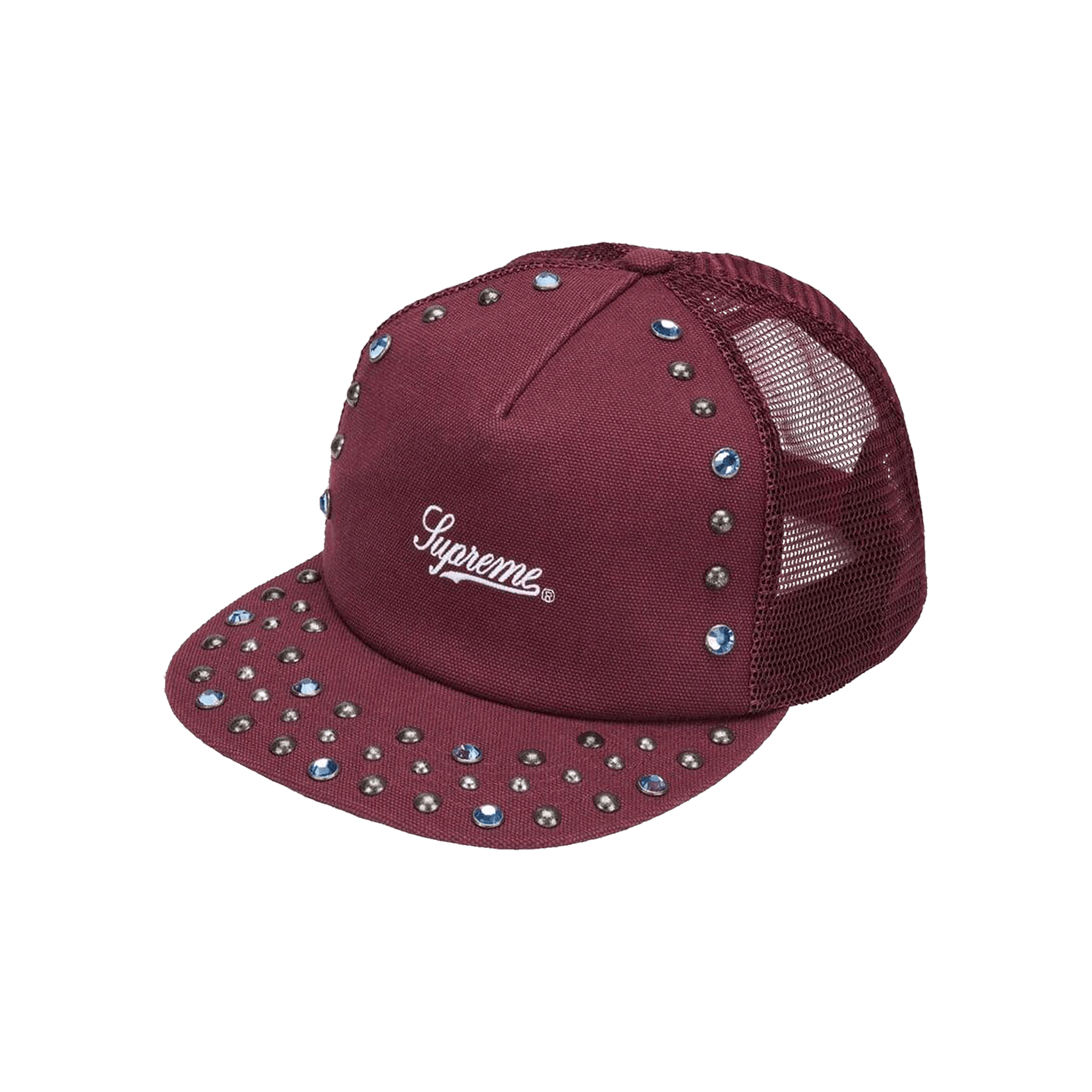 Supreme x b.b. Simon Studded Canvas 6-Panel 'Burgundy'