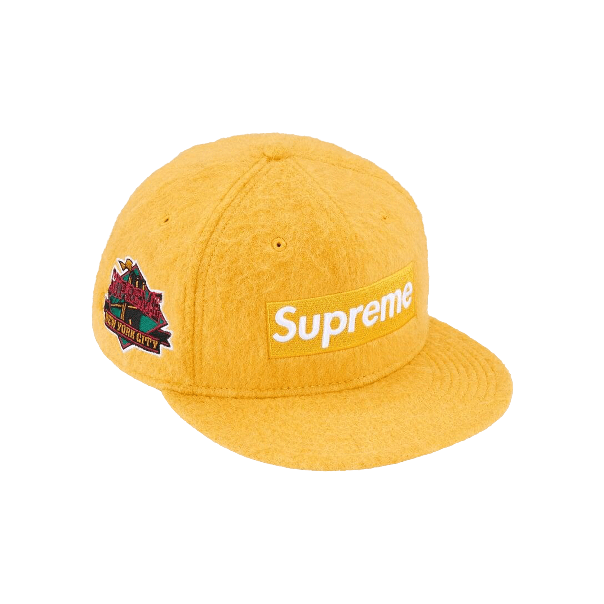 Supreme Mohair Box Logo New Era 'Dark Yellow'