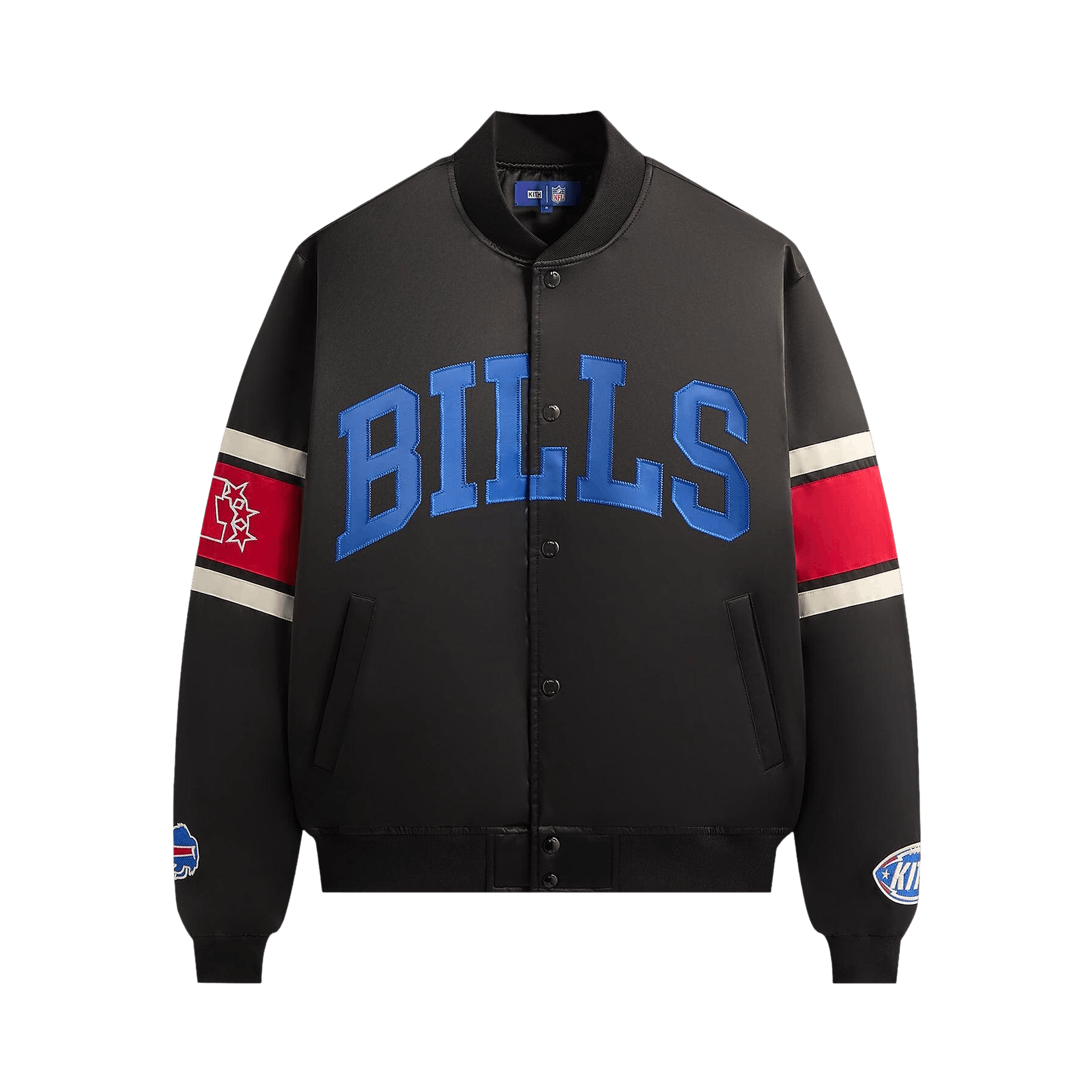 Kith For The NFL Buffalo Bills Satin Bomber Jacket 'Black'