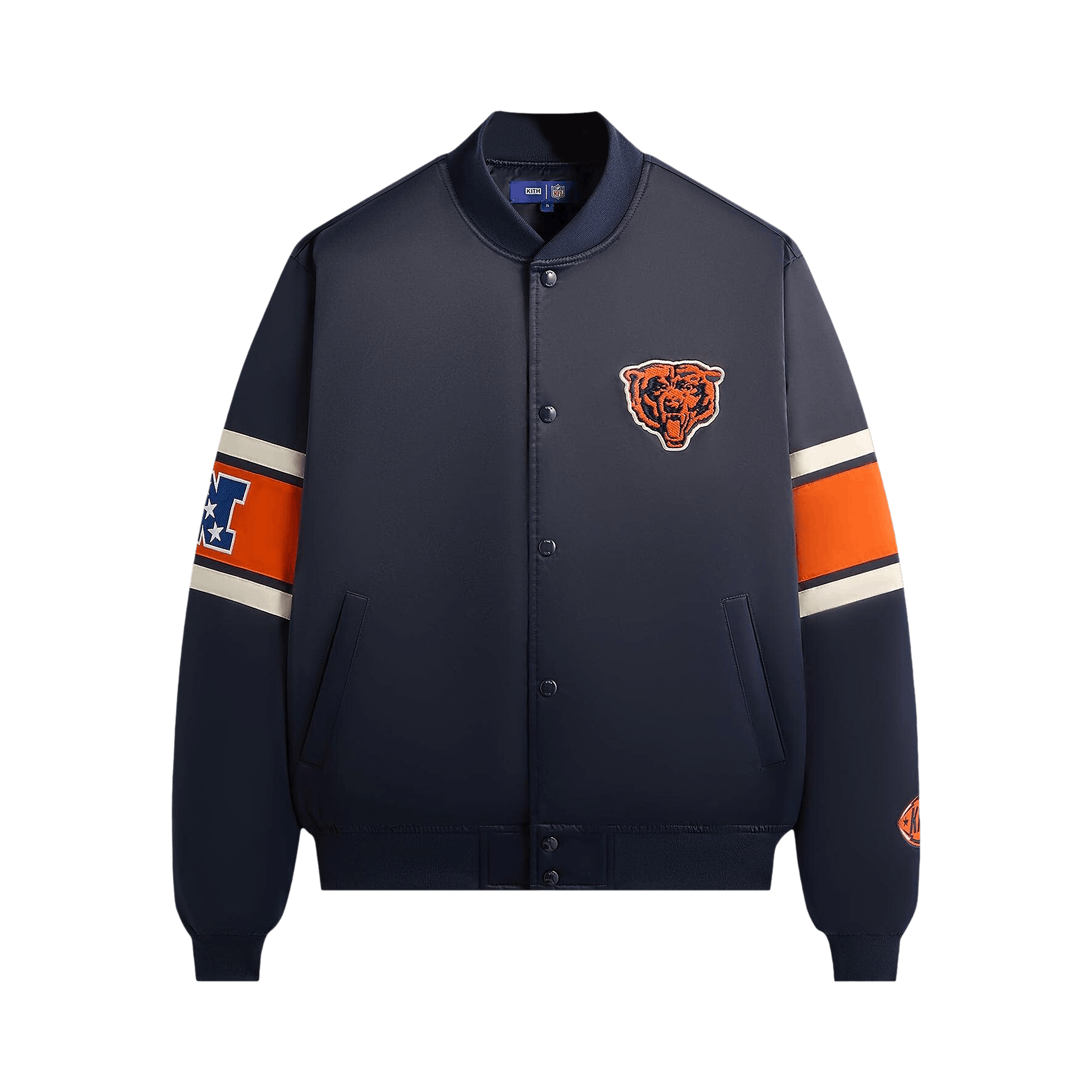 Kith For The NFL Chicago Bears Satin Bomber Jacket Nocturnal 'Current'