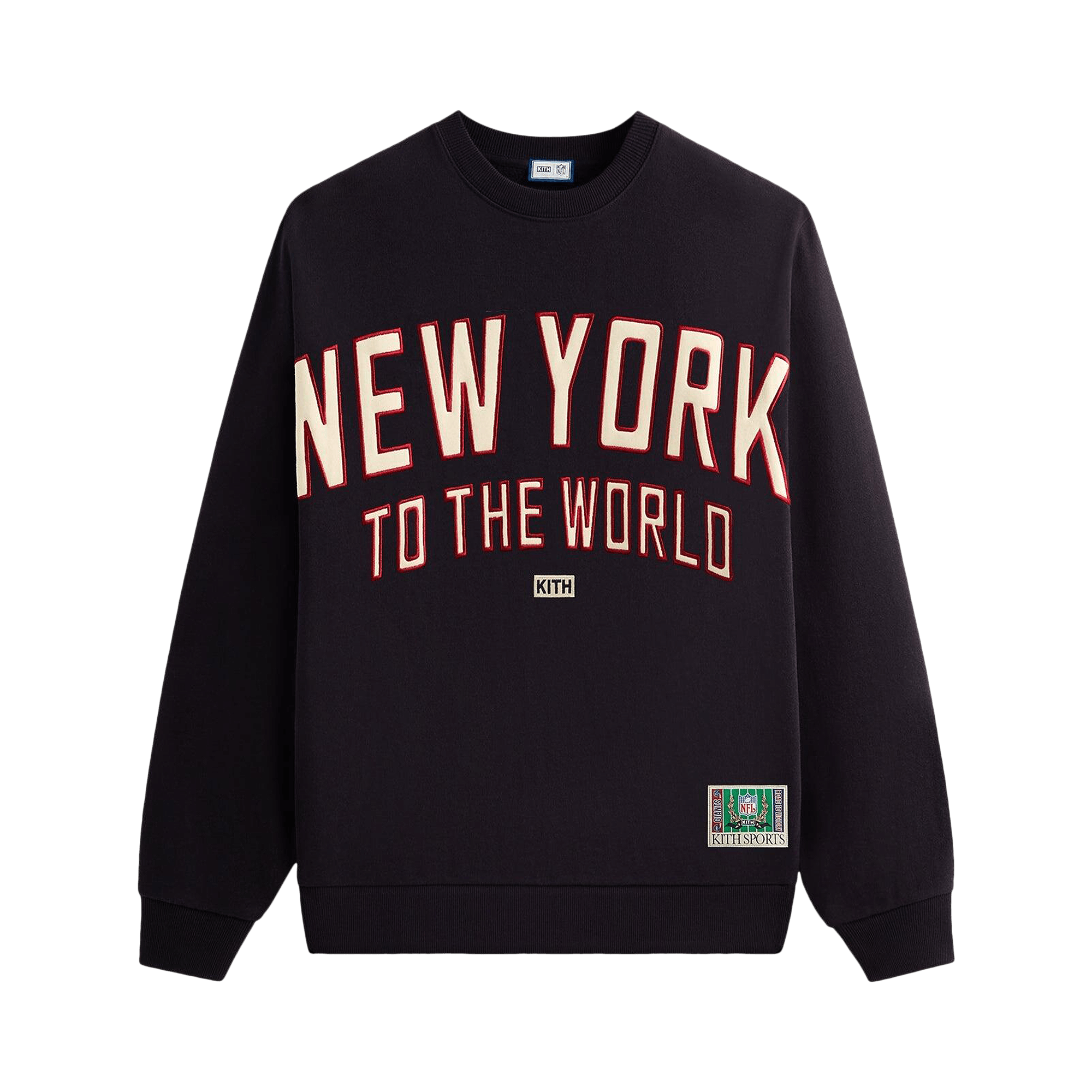 Kith For The NFL New York Giants Victory Vintage Nelson Crewneck 'Ink'