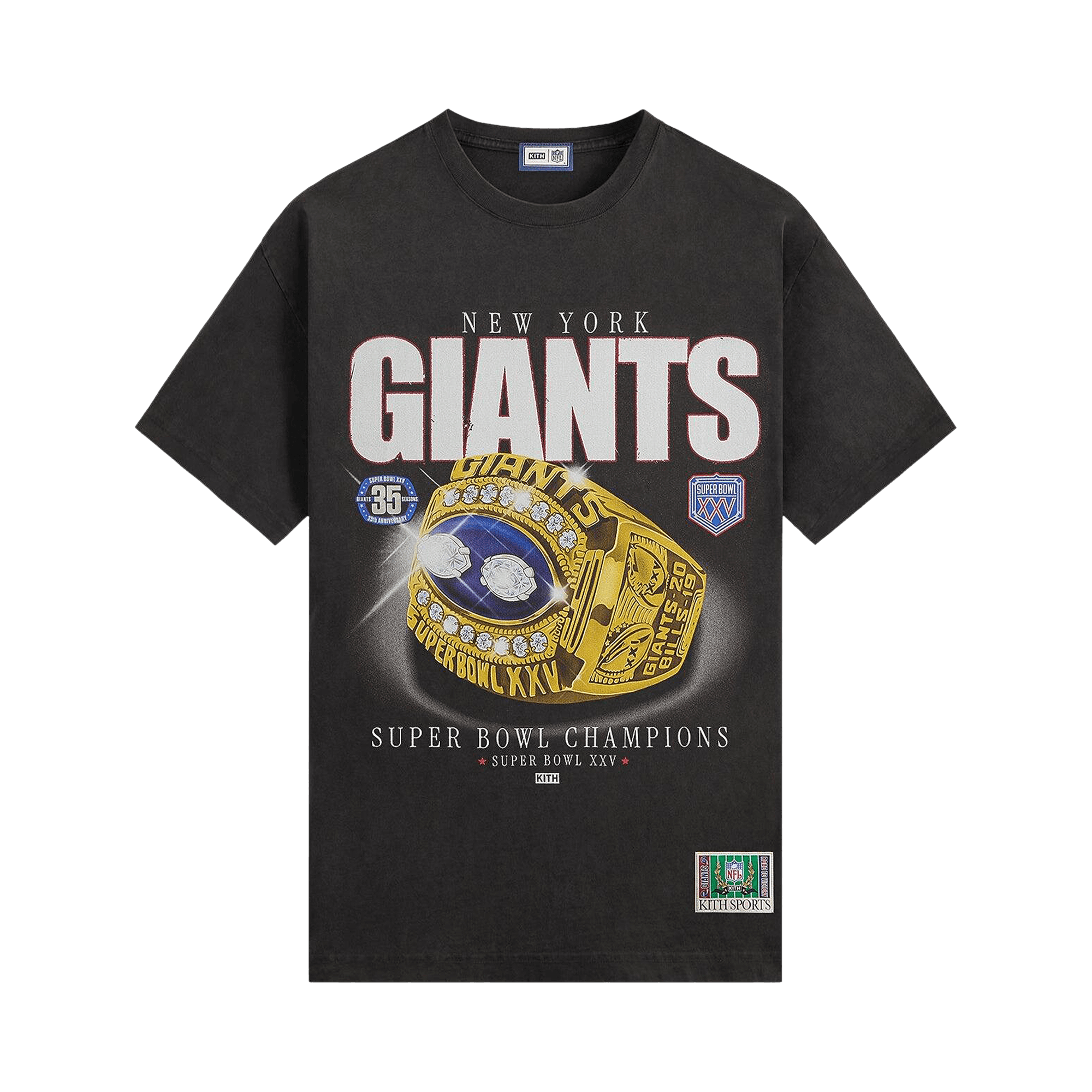 Kith For The NFL New York Giants Ring Vintage Jones Tee 'Black'