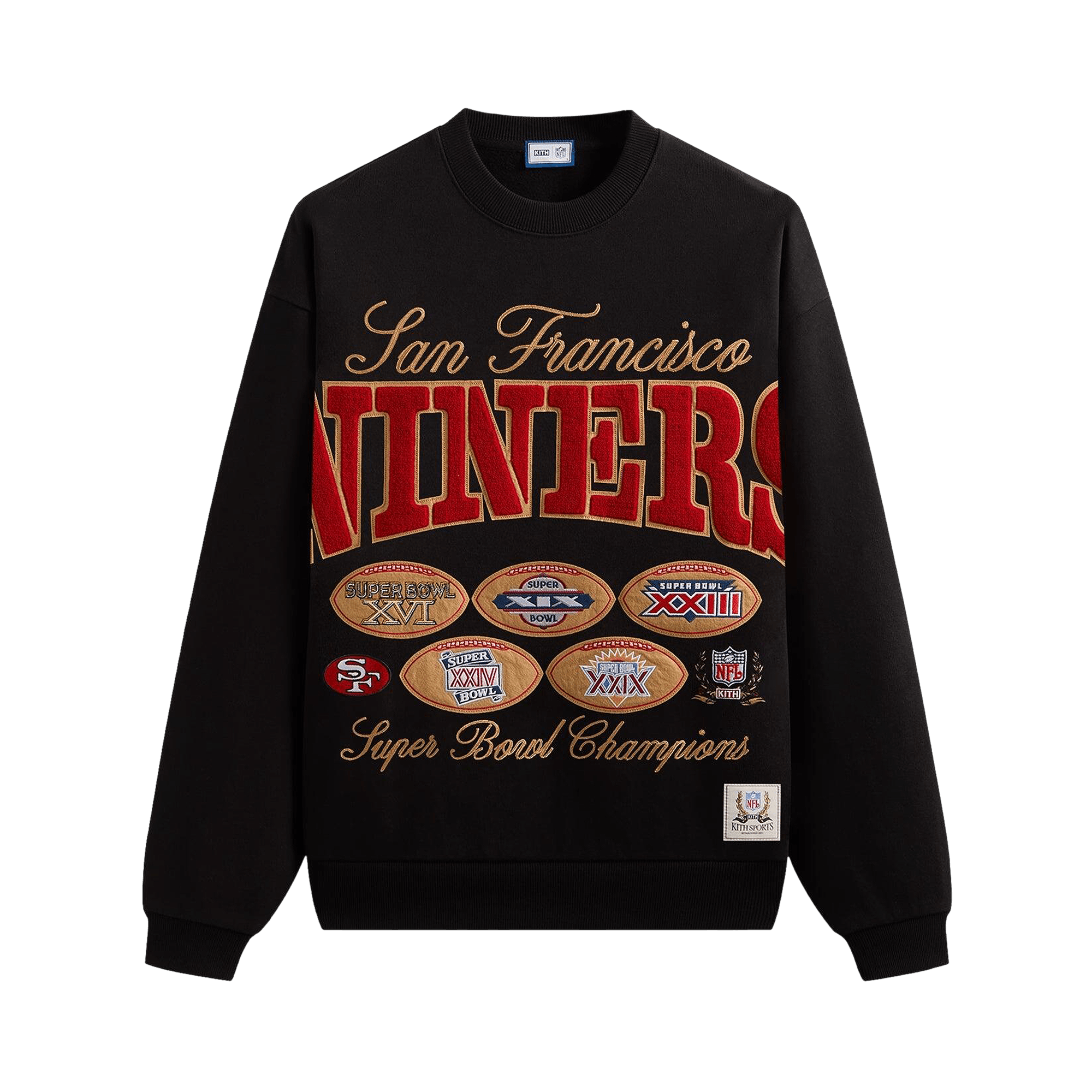 Kith For The NFL San Francisco 49ers Vintage Crewneck 'Black'