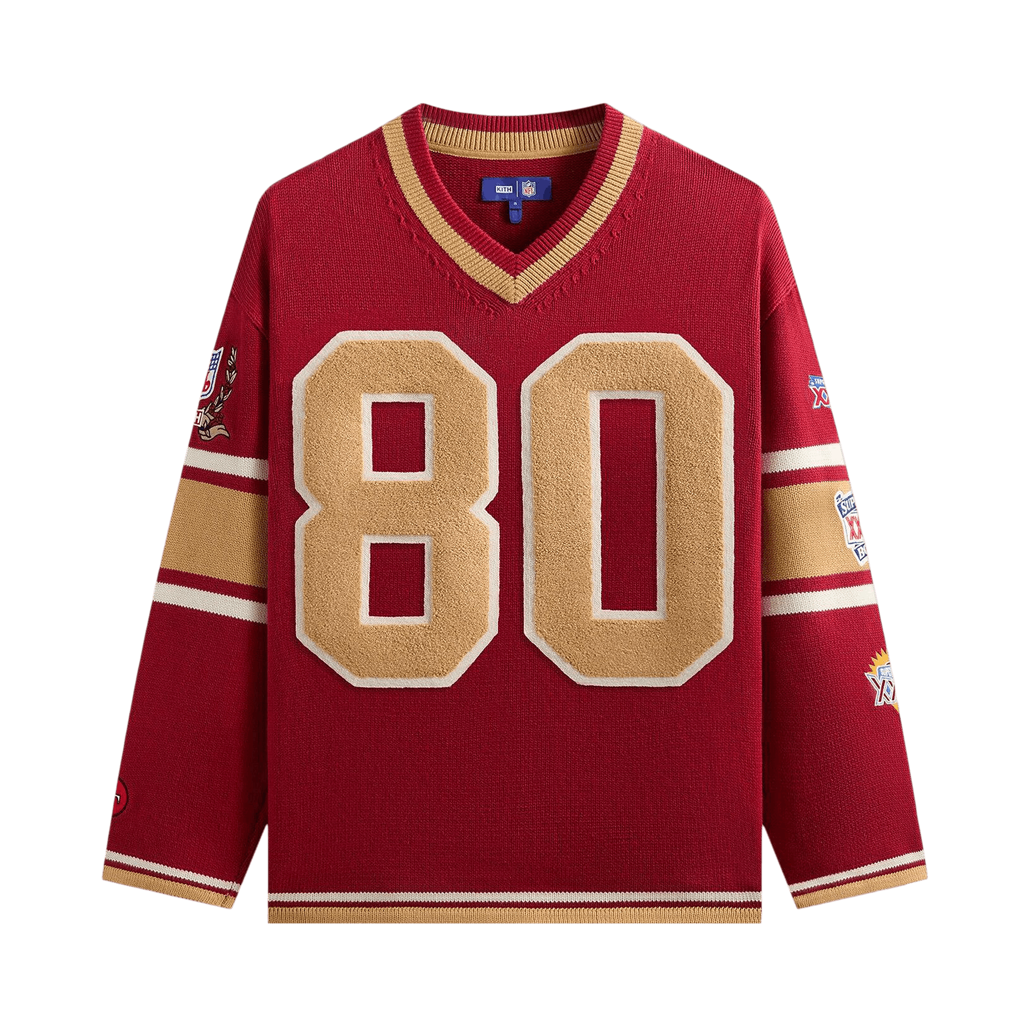 Kith For The NFL San Francisco 49ers V-Neck Beau Knit Sweater 'Present'