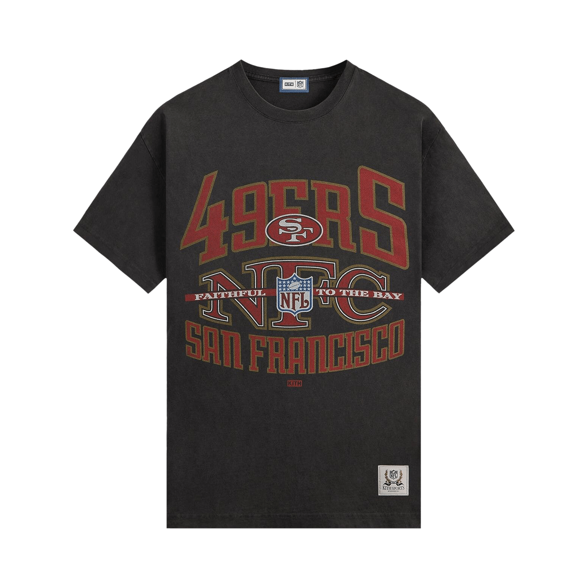 Kith For The NFL San Francisco 49ers Xxl Vintage Jones Tee 'Black'