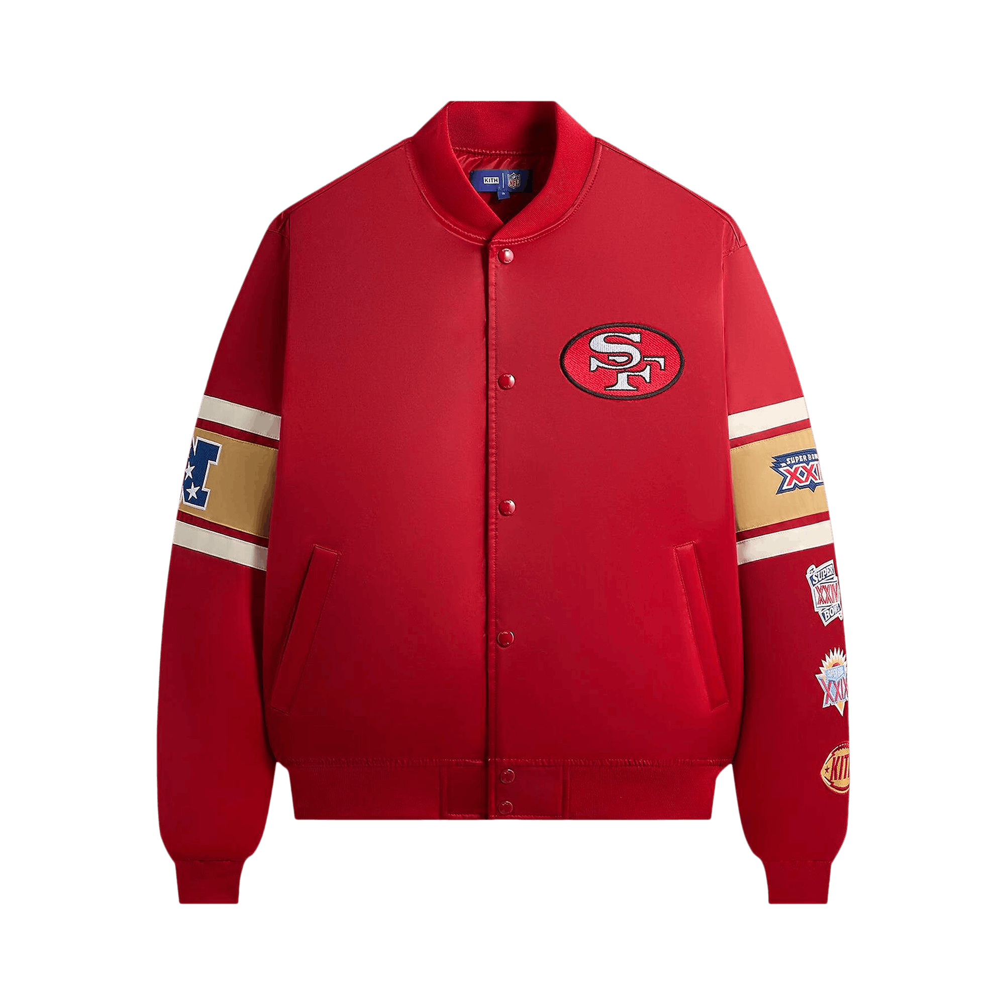 Kith For The NFL San Francisco 49ers Satin Bomber Jacket 'Present'