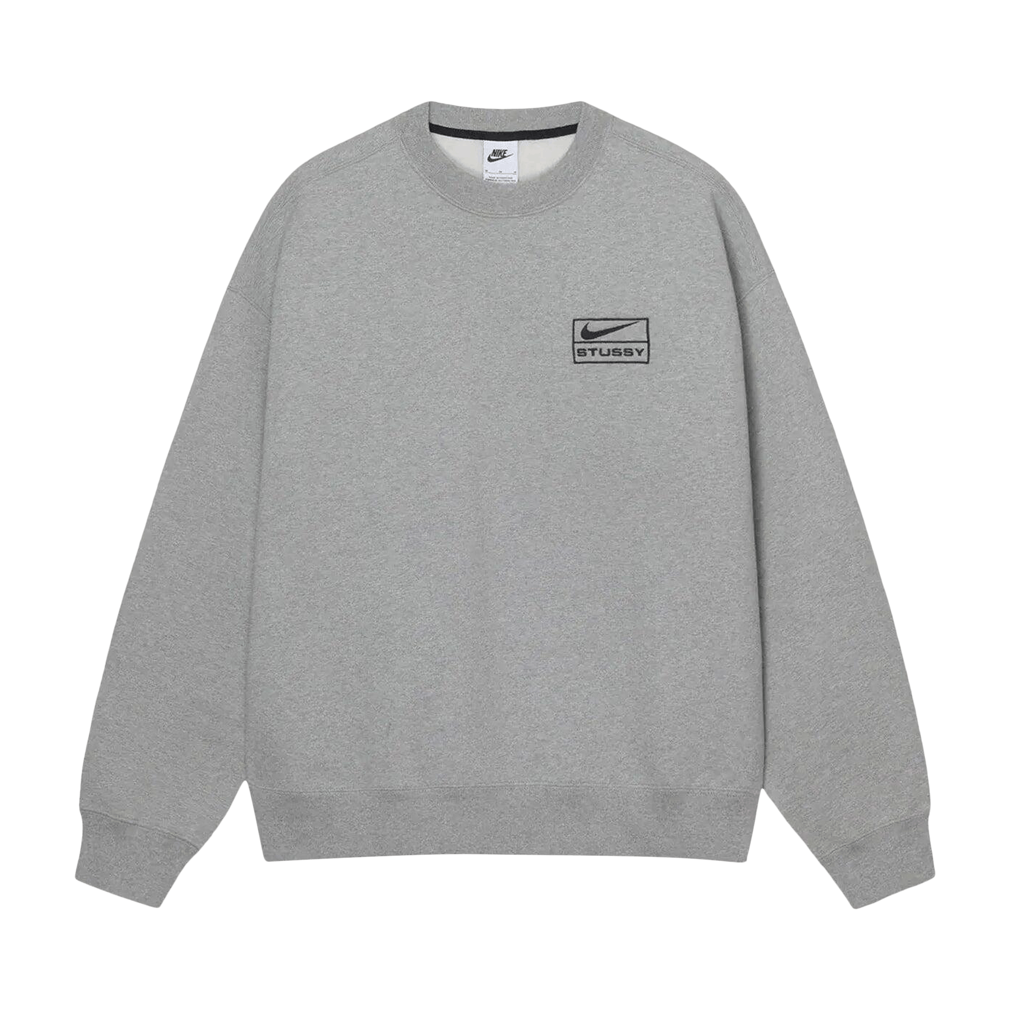 Stussy x Nike Fleece Crew 'Dark Grey Heather'