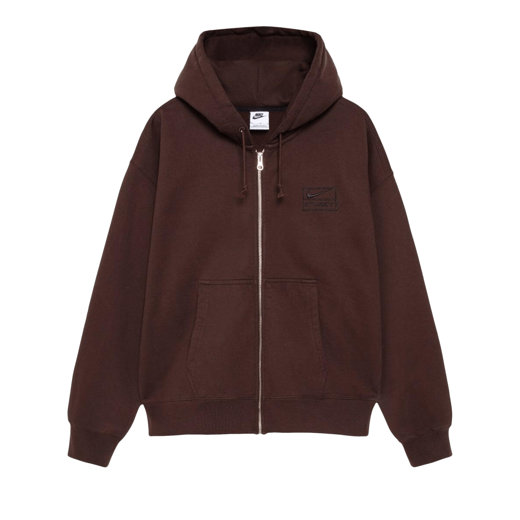 Stussy x Nike Stone Washed Fleece Zip Hoodie 'Dark Cinder'