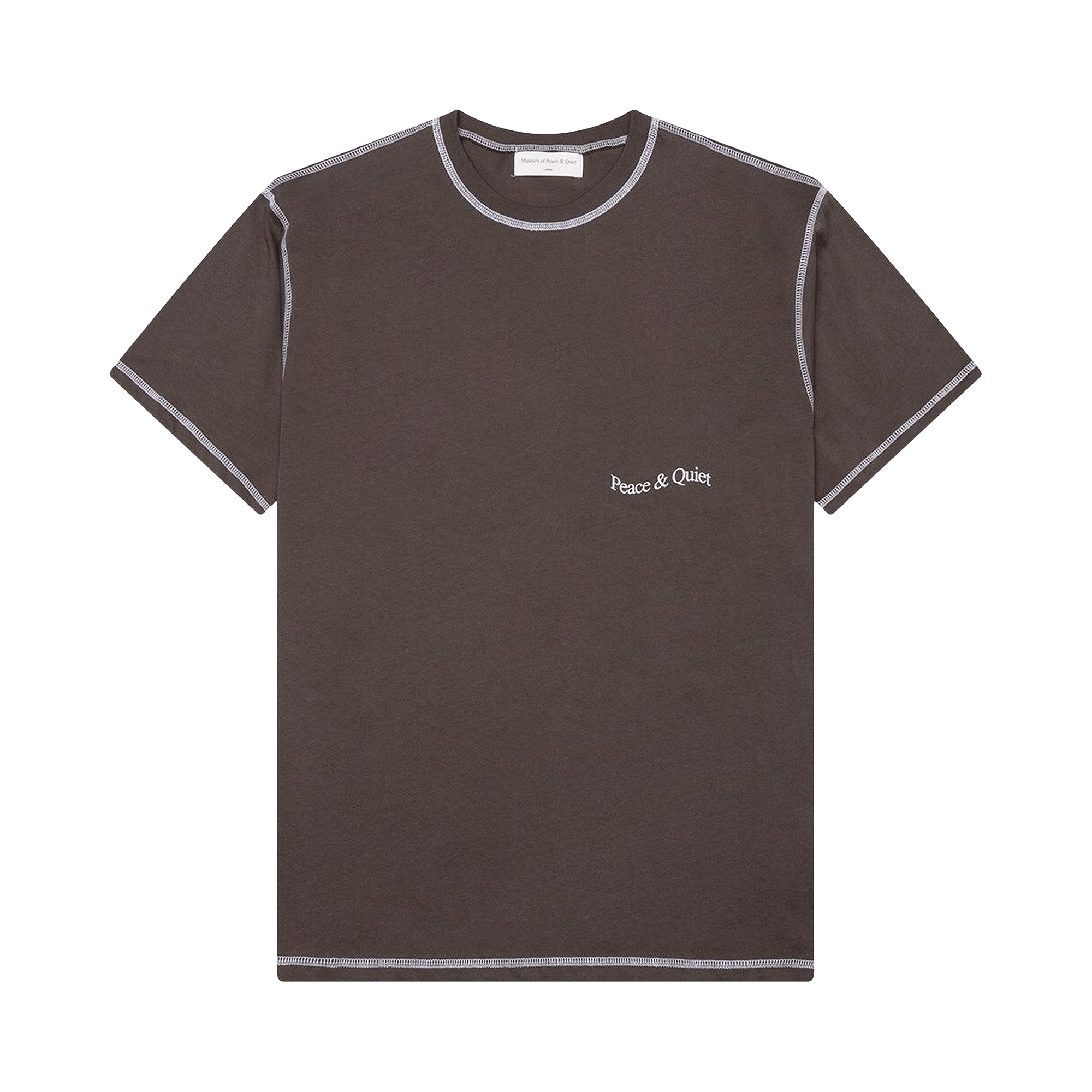 Museum of Peace & Quiet Wordmark Reverse Stitched T-Shirt 'Brown'