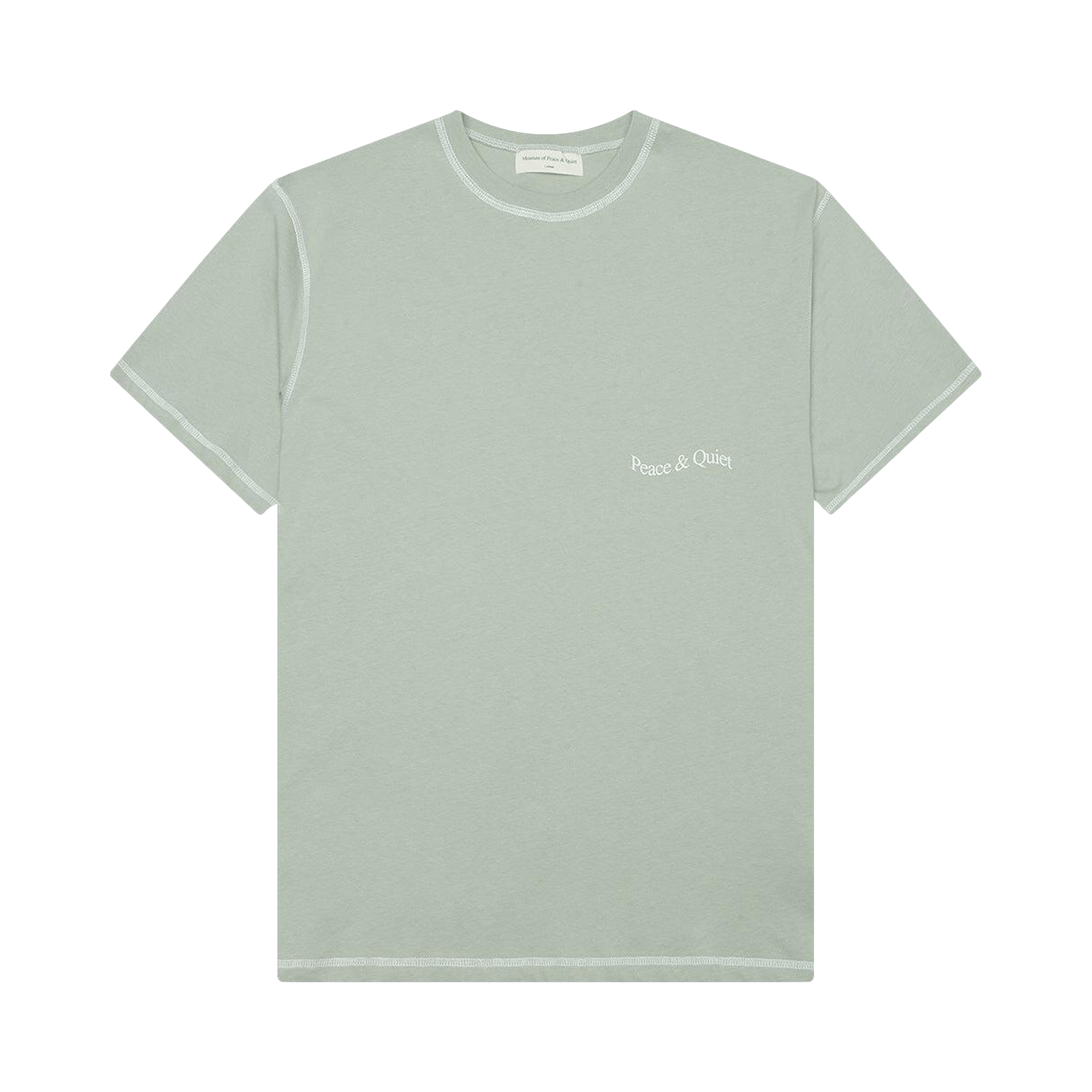 Museum of Peace & Quiet Wordmark Reverse Stitched T-Shirt 'Sage'