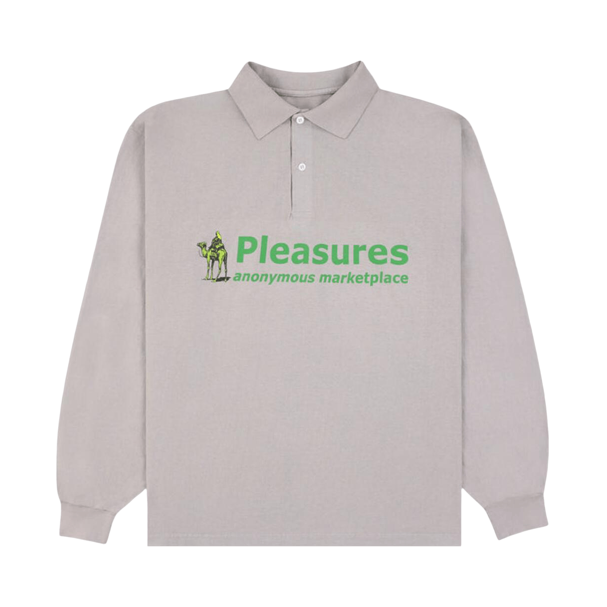Pleasures Exchange Polo Long-Sleeve 'Grey'
