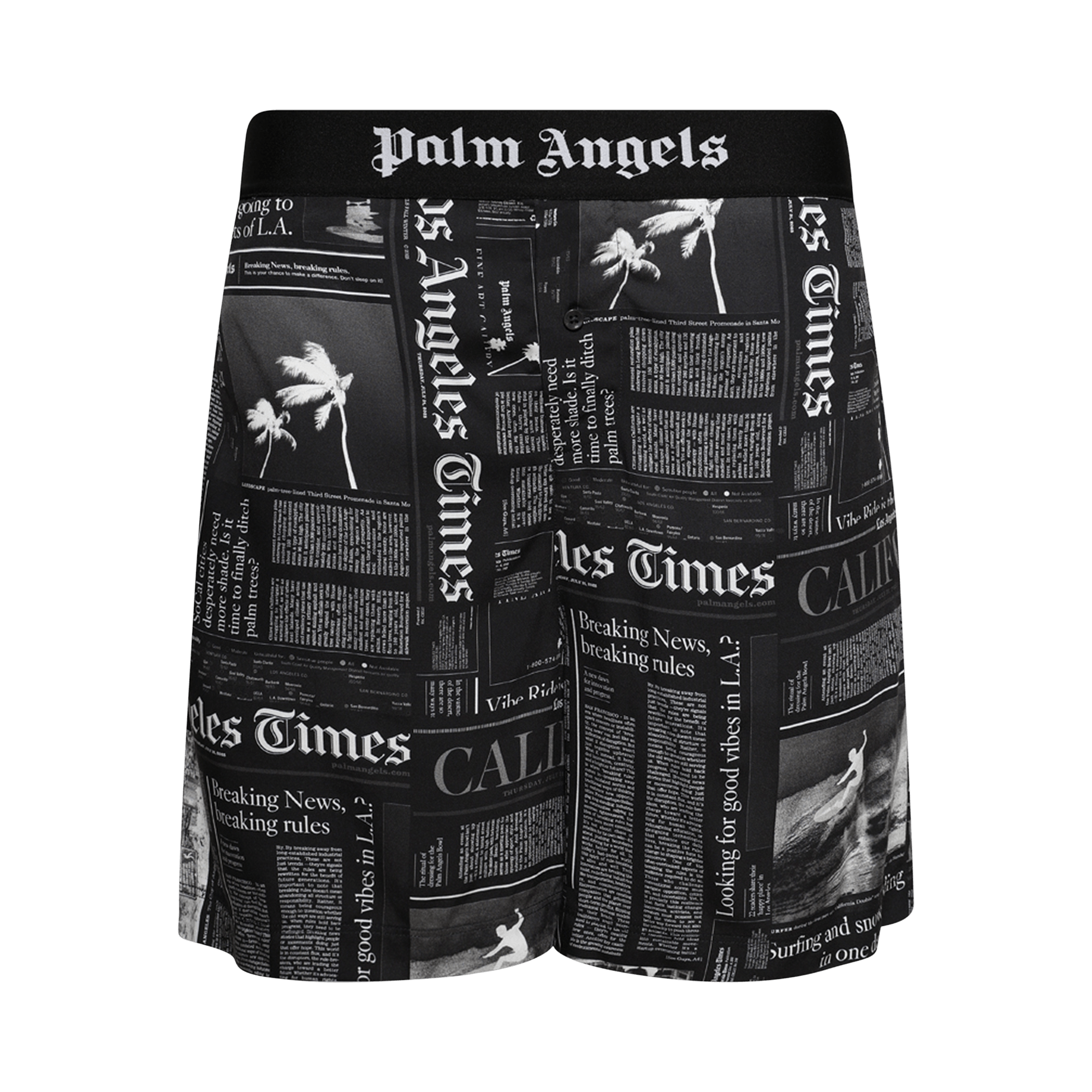 Palm Angels x La Times News Shorts 'Black / Off White'