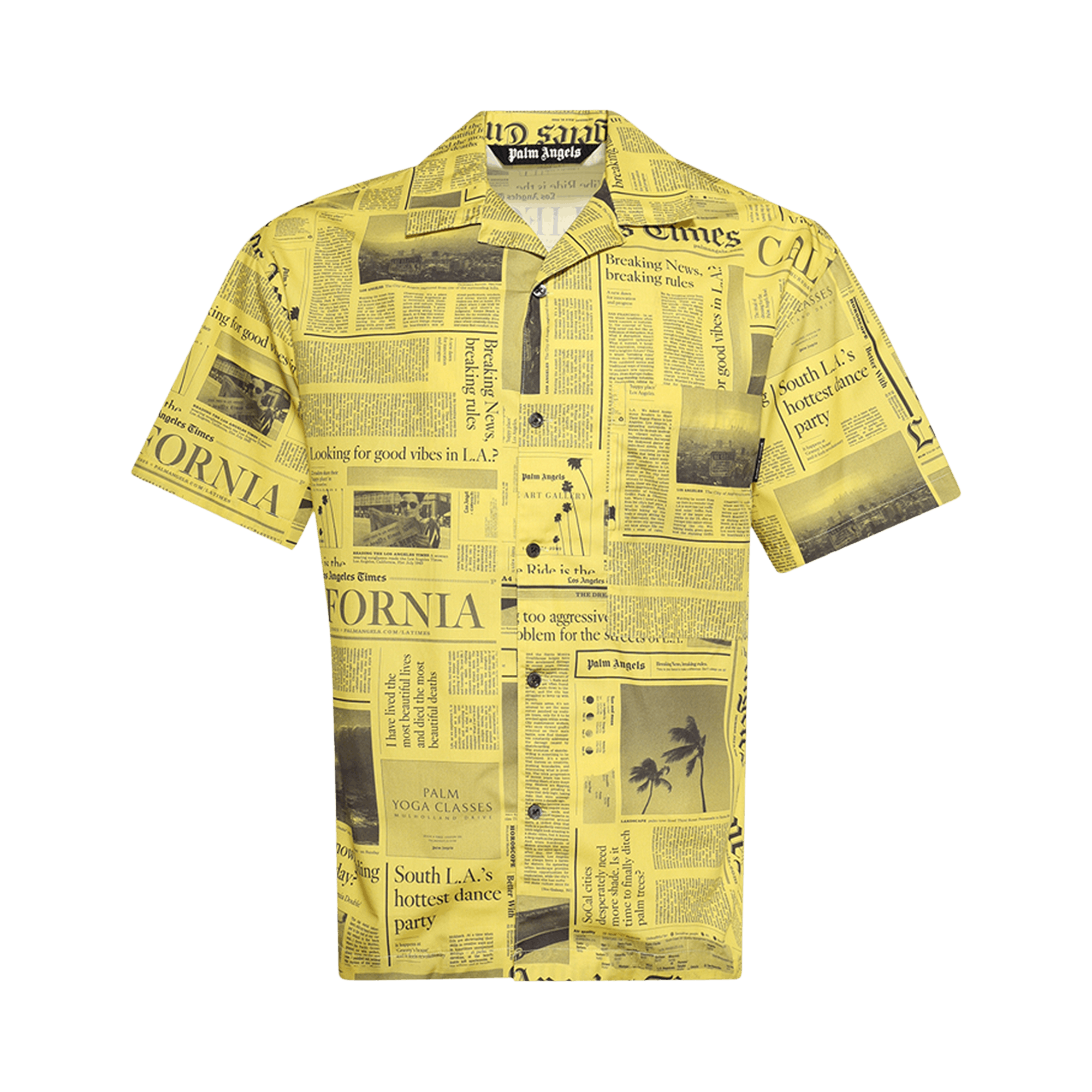 Palm Angels x La Times News Shirts 'Yellow / Black'
