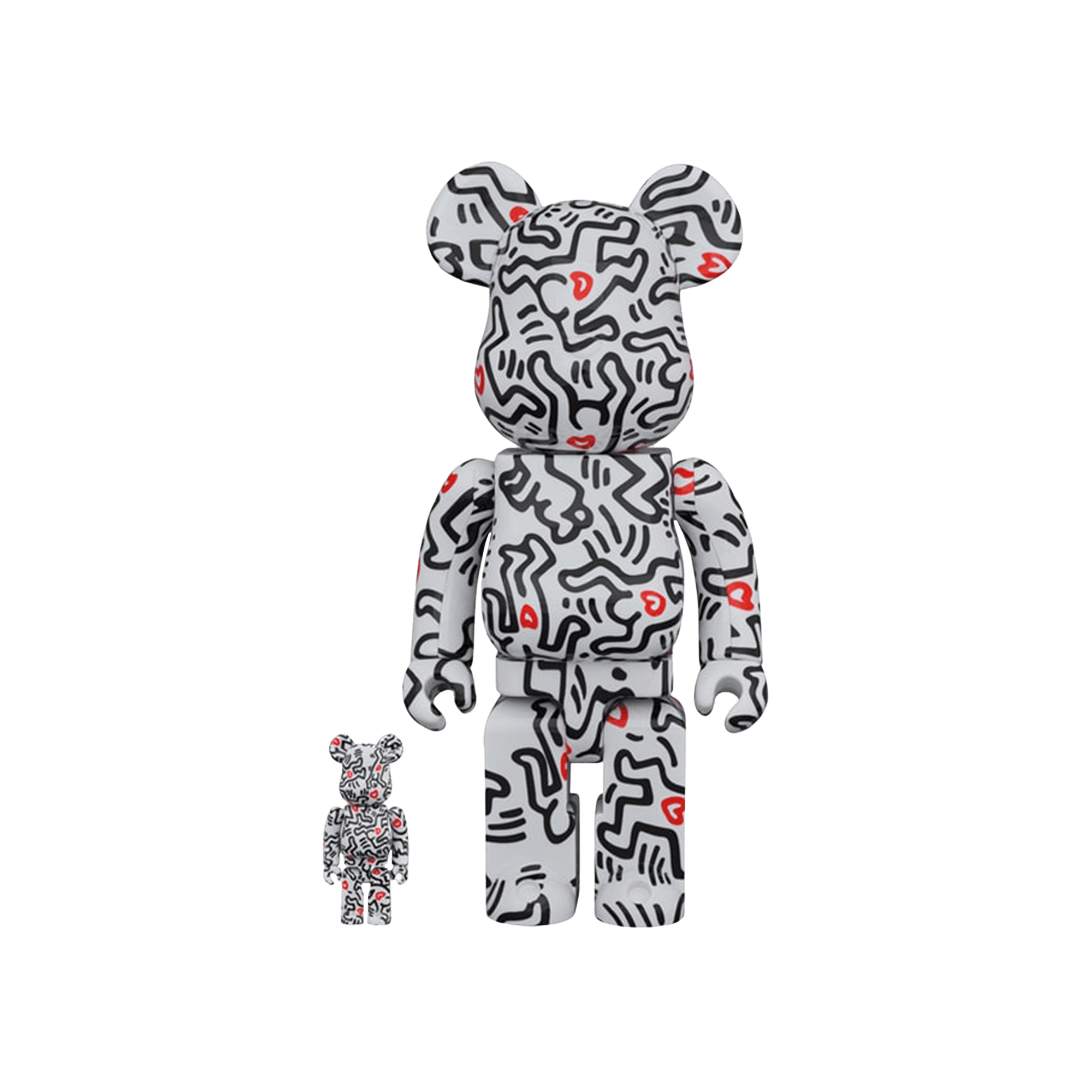 Sell BE@RBRICK x Keith Haring #8 100% & 400% Set 'White' on alias
