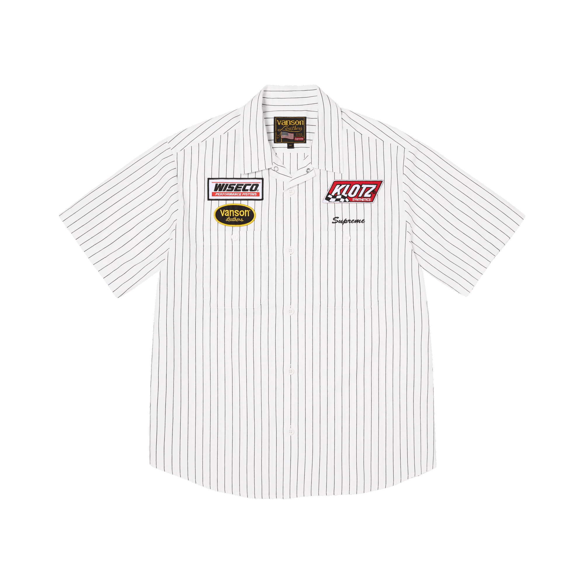 Supreme x Vanson Leathers Short-Sleeve Work Shirt 'Stripe'