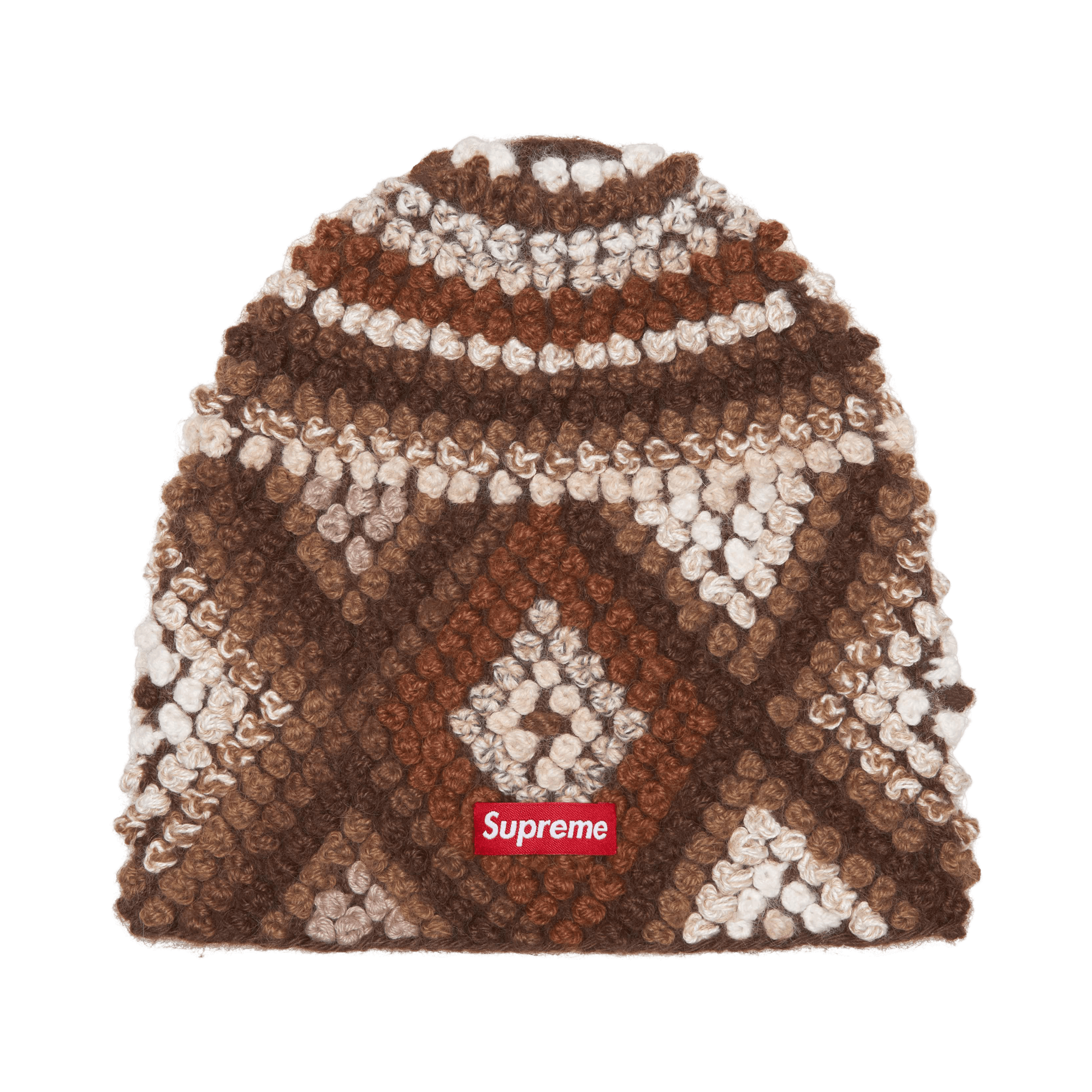 Supreme Textured Knit Beanie 'Brown'