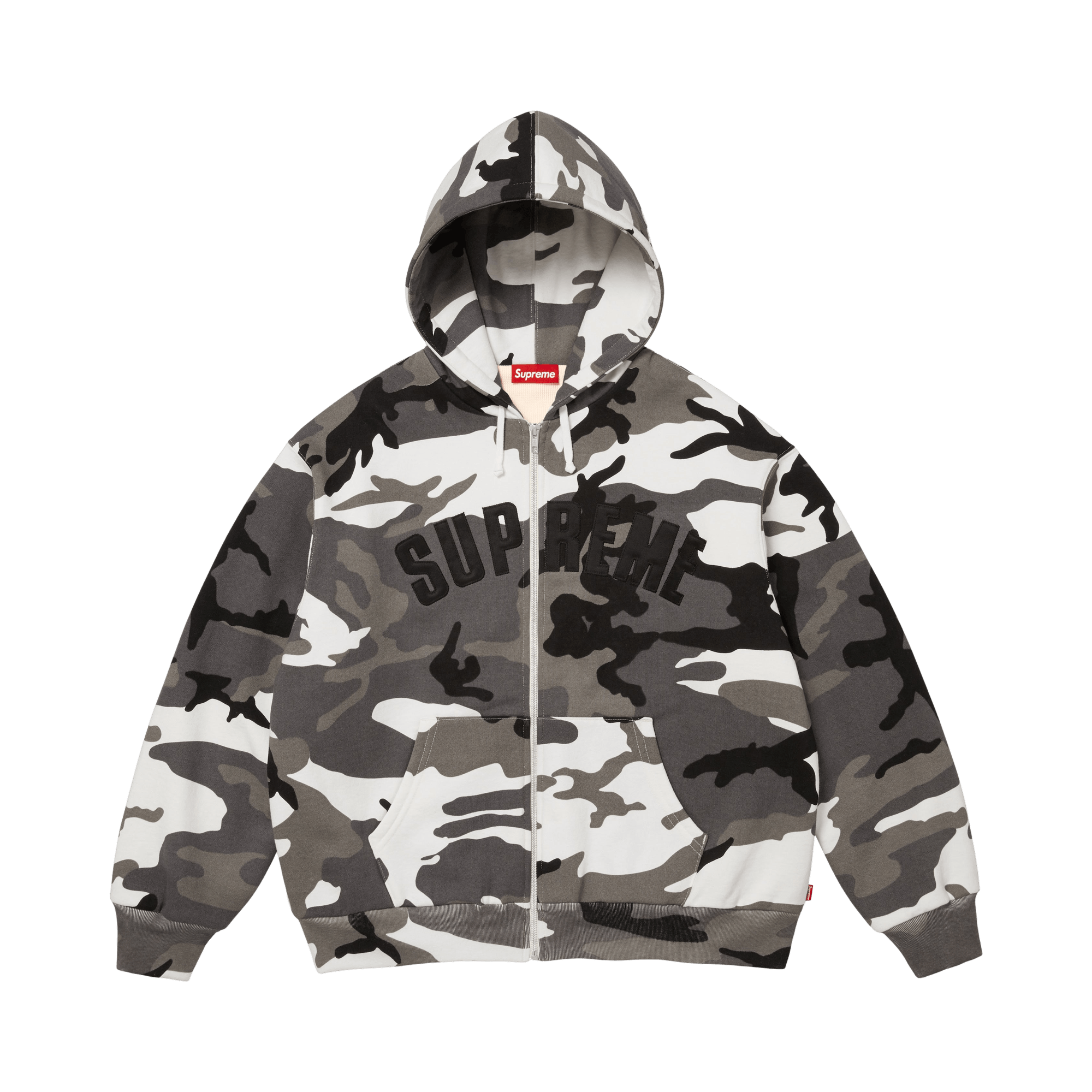 Supreme Arc Thermal Lined Zip Up Hooded Sweatshirt 'Snow Camo'