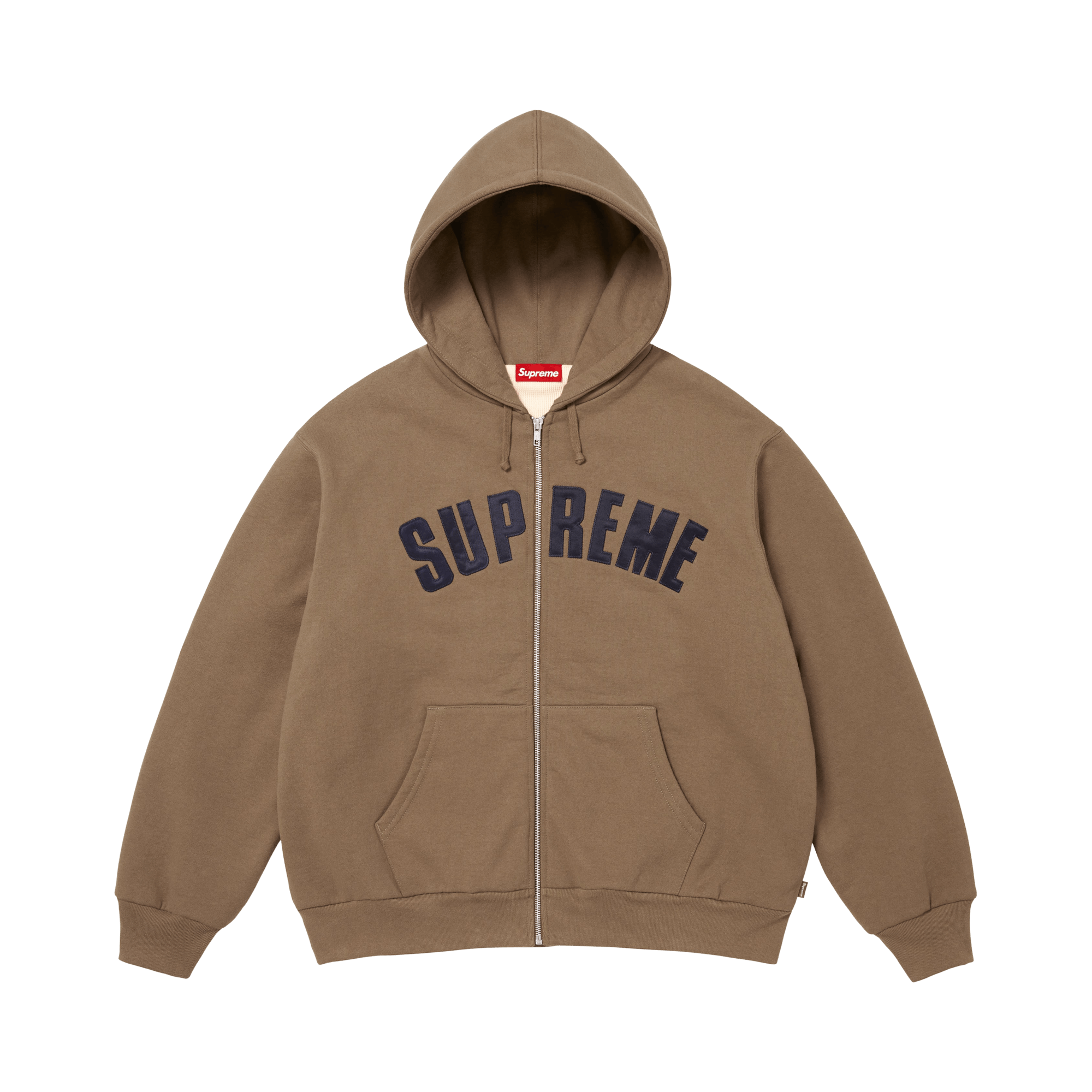 Supreme Arc Thermal Lined Zip Up Hooded Sweatshirt 'Dusty Brown'