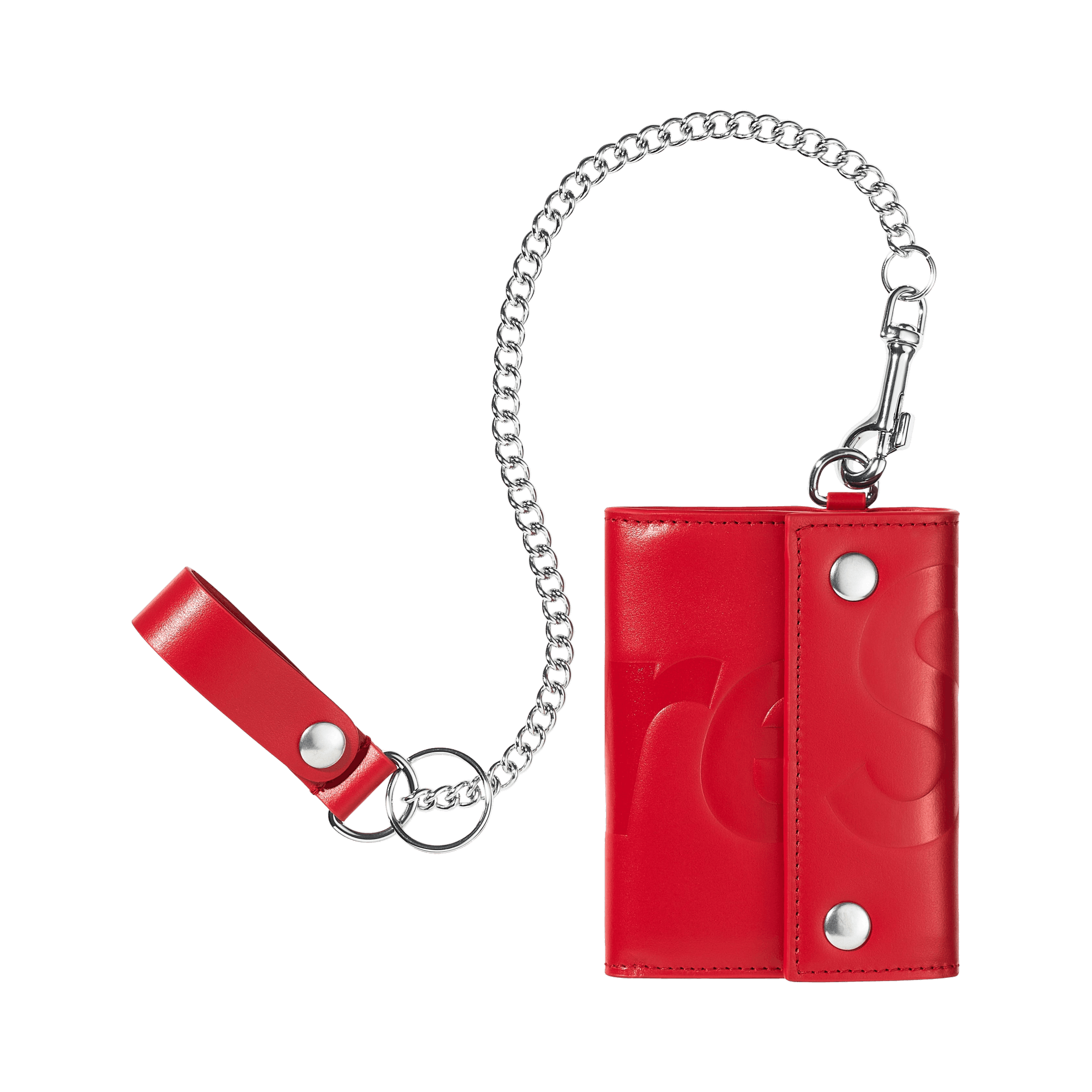 Supreme Leather Chain Wallet 'Red'