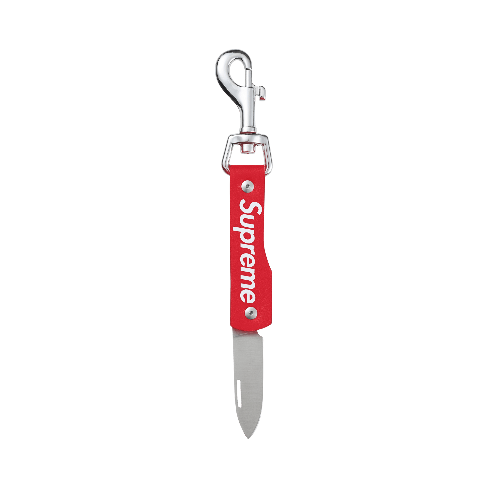 Supreme Leather Clip Knife 'Red'