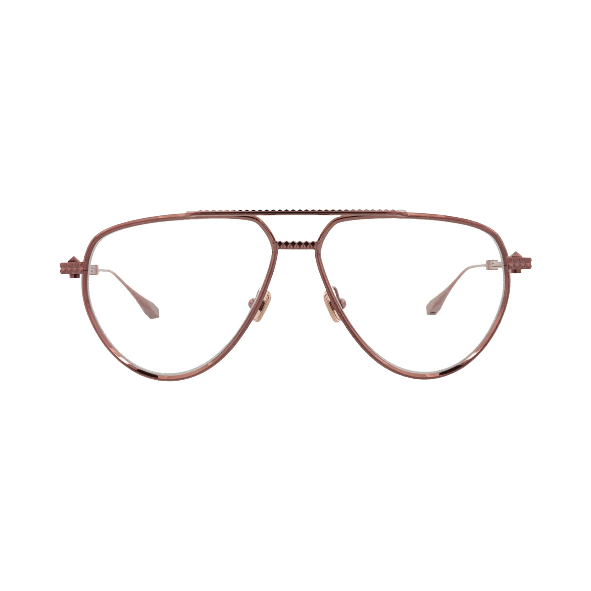 Valentino Aviator Metal Optical Frames 'Brown/Transparent'