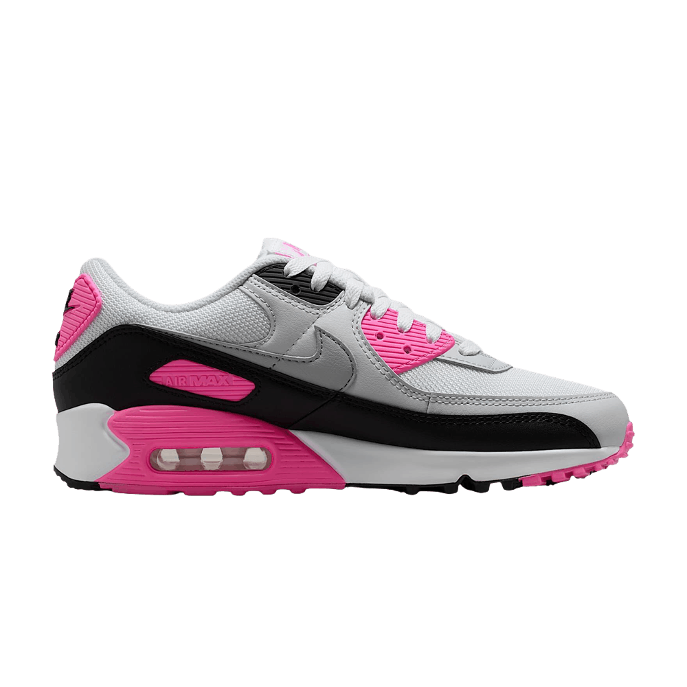 Nike Wmns Air Max 90 'White Pink Glow Black'