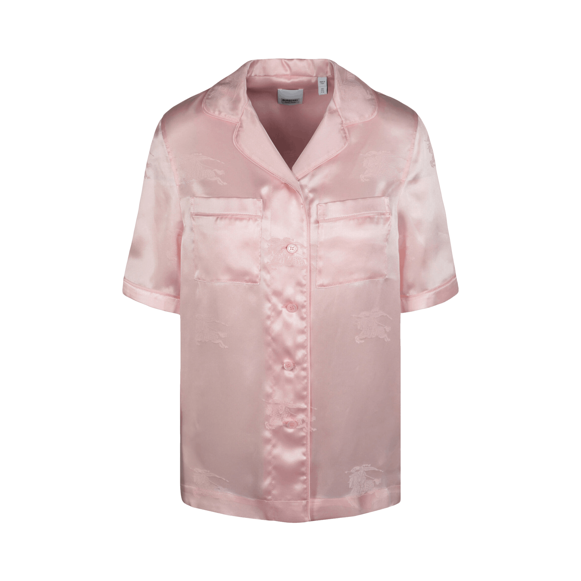 Burberry EKD Jacquard Silk Shirt 'Pink'