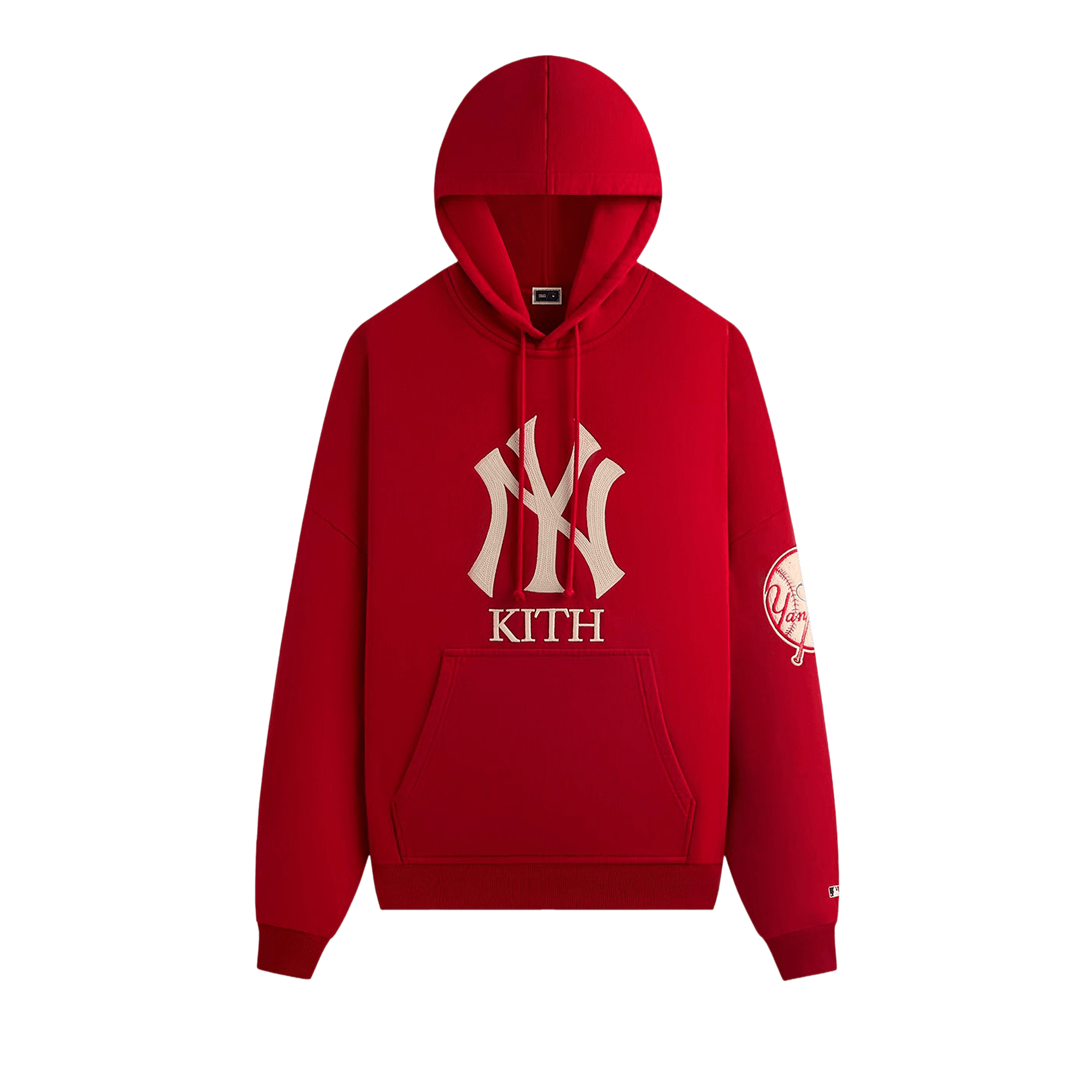 Kith For The New York Yankees Plush Fleece Cropped Braxton Hoodie 'Fame'