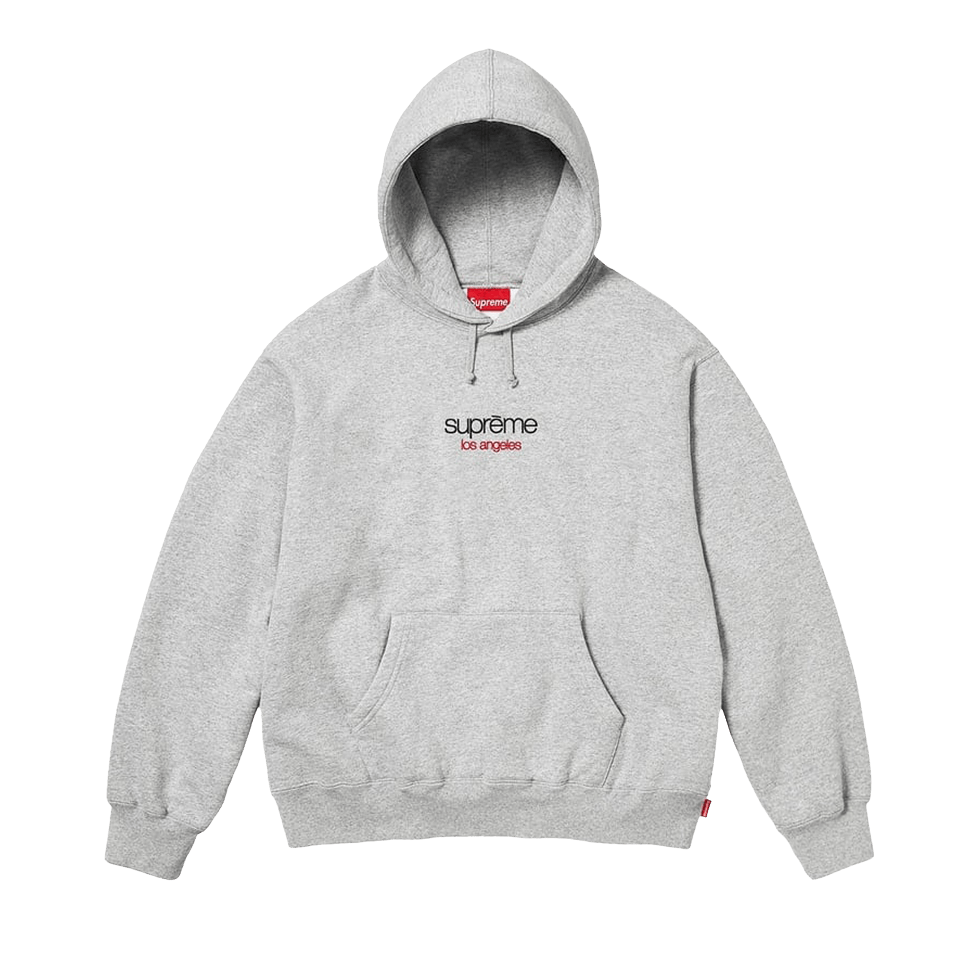 Supreme Classic Logo Los Angeles Hooded Sweatshirt 'Heather Grey'