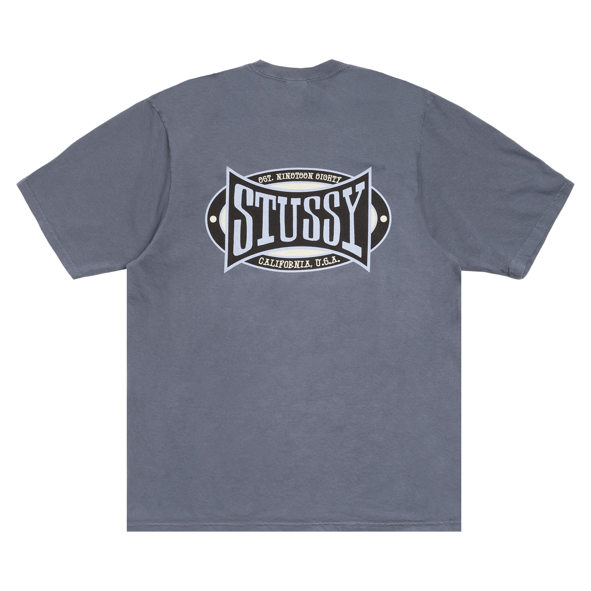 Stussy Champion Oval Tee Pigment Dyed 'Navy'