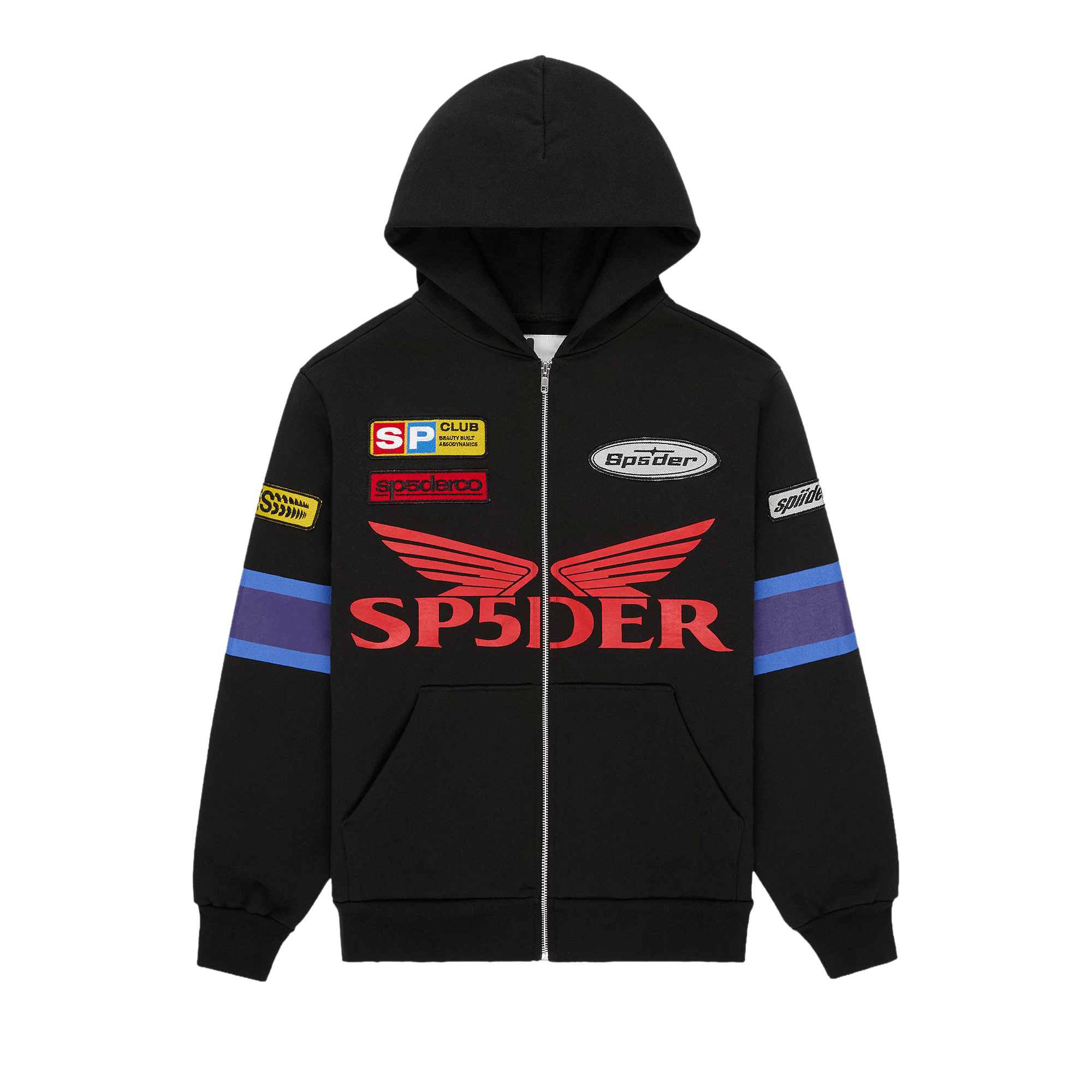 Sp5der GT Zip Hoodie 'Black'