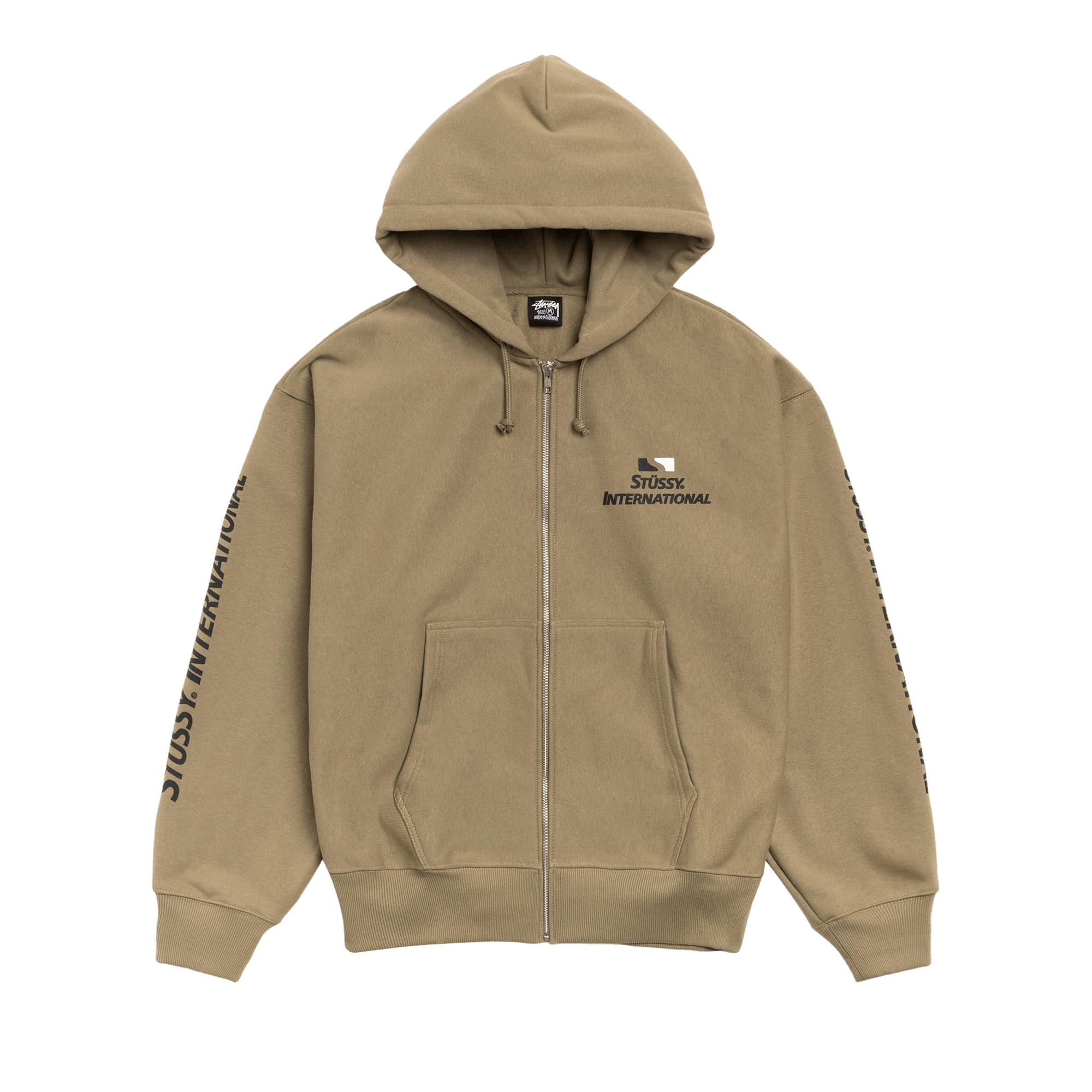 Stussy International Zip Hoodie 'Army'