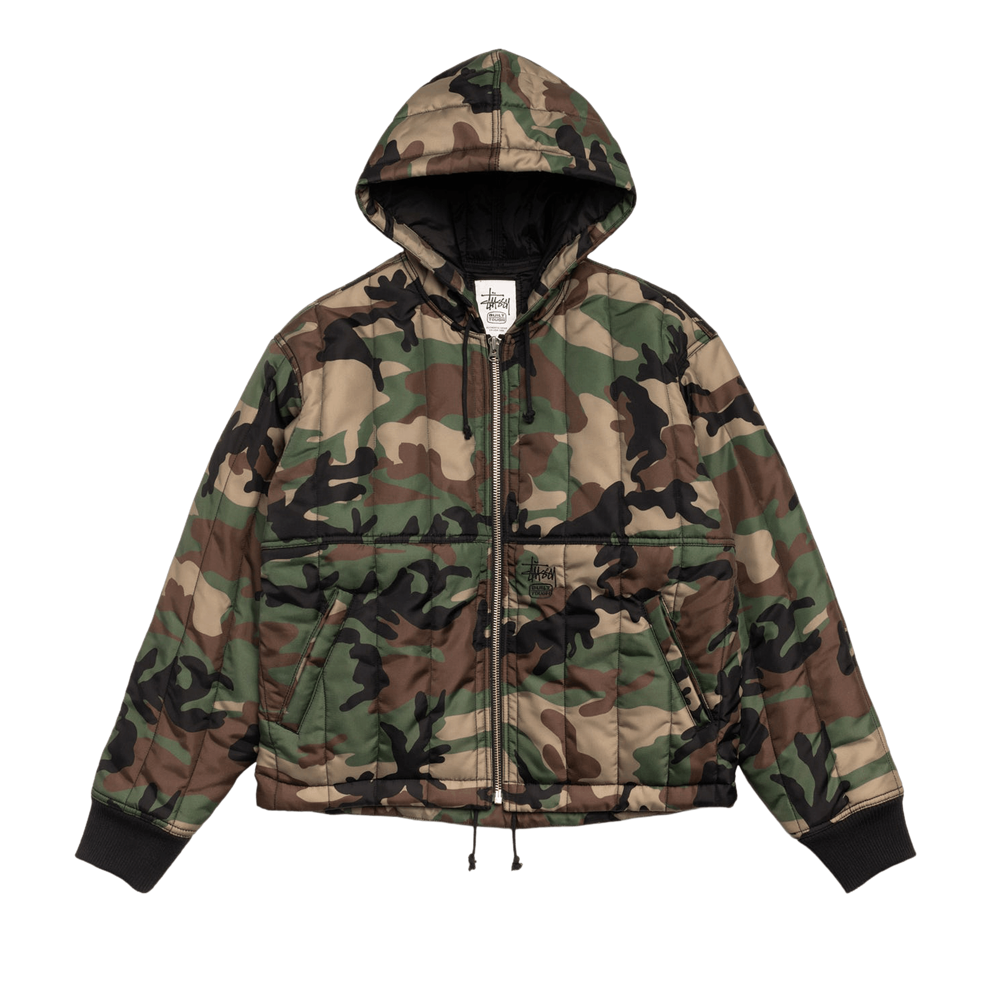 Stussy Quilted Nylon Work Jacket 'Woodland Camo'
