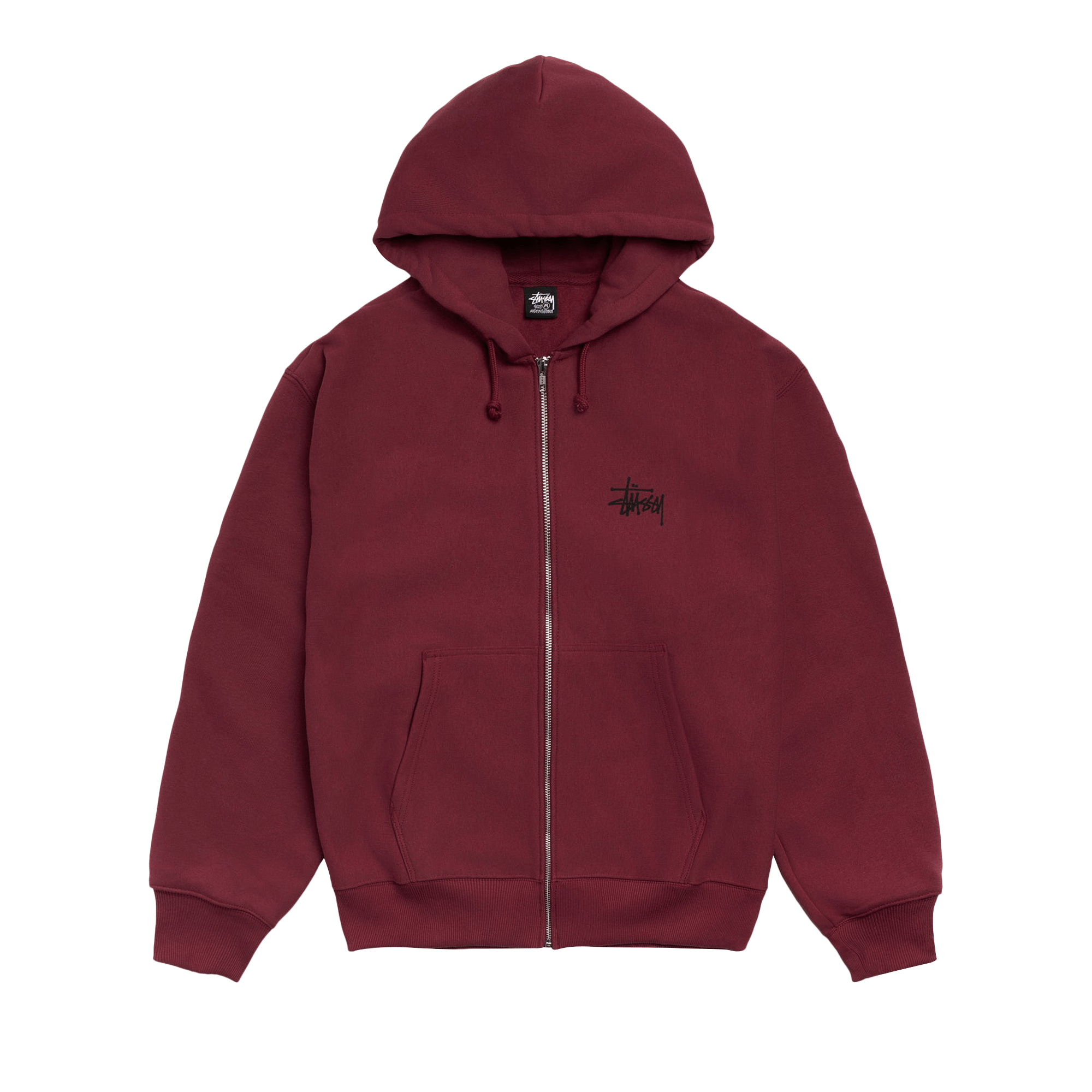 Stussy Basic Zip Hoodie 'Wine'