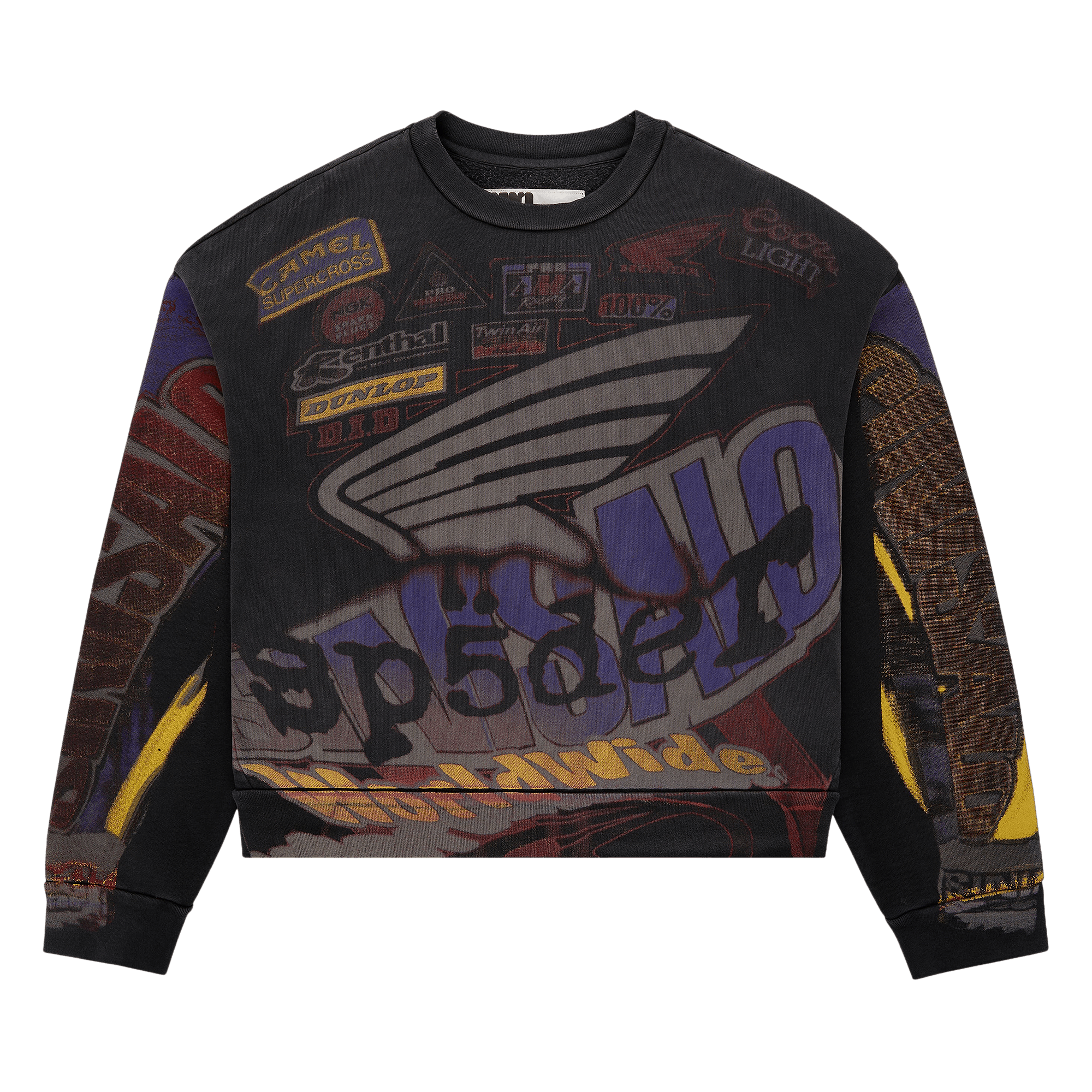 Sp5der Trompe-L’œIl Crewneck 'Black'