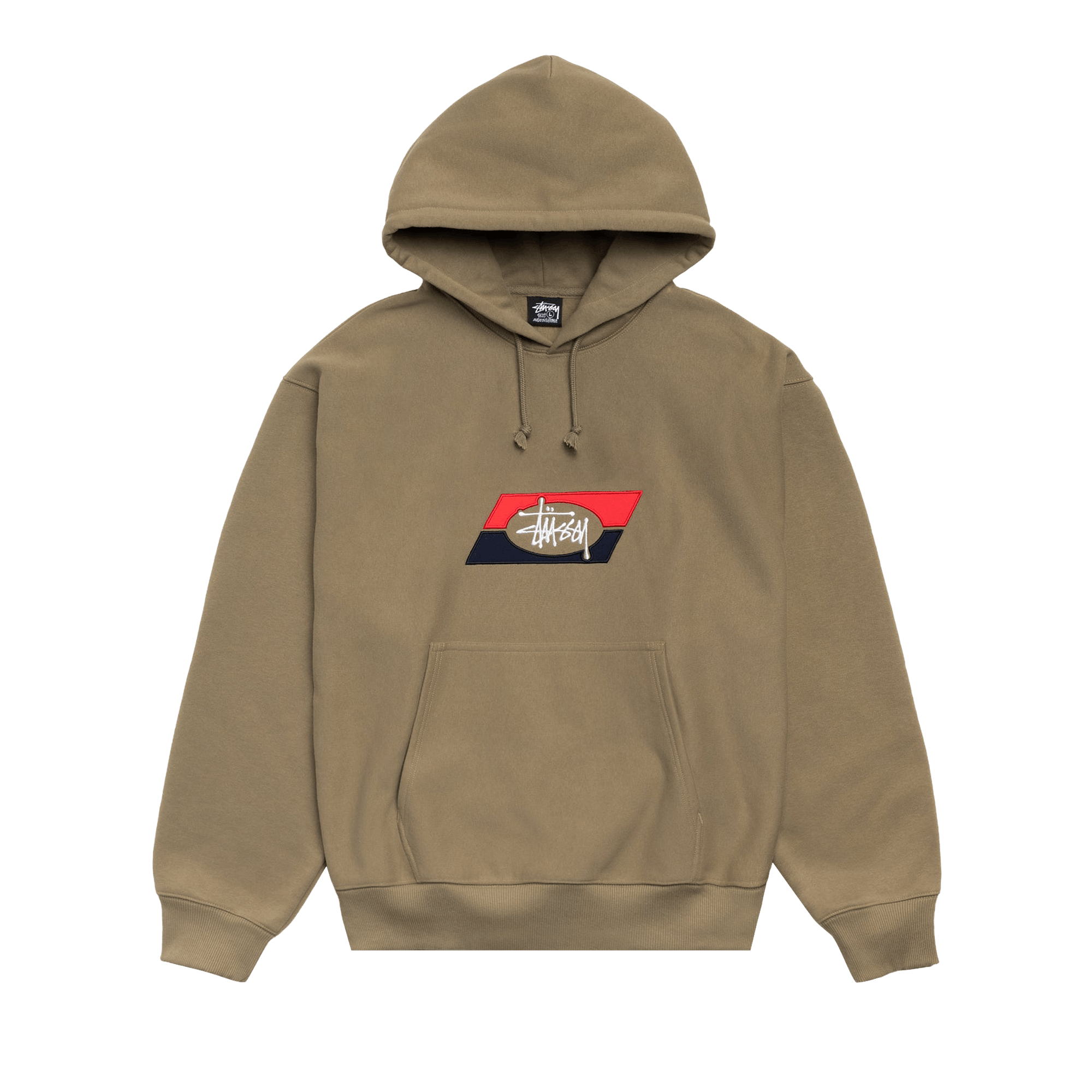 Stussy Double Stripe Embroidered Hoodie 'Army'