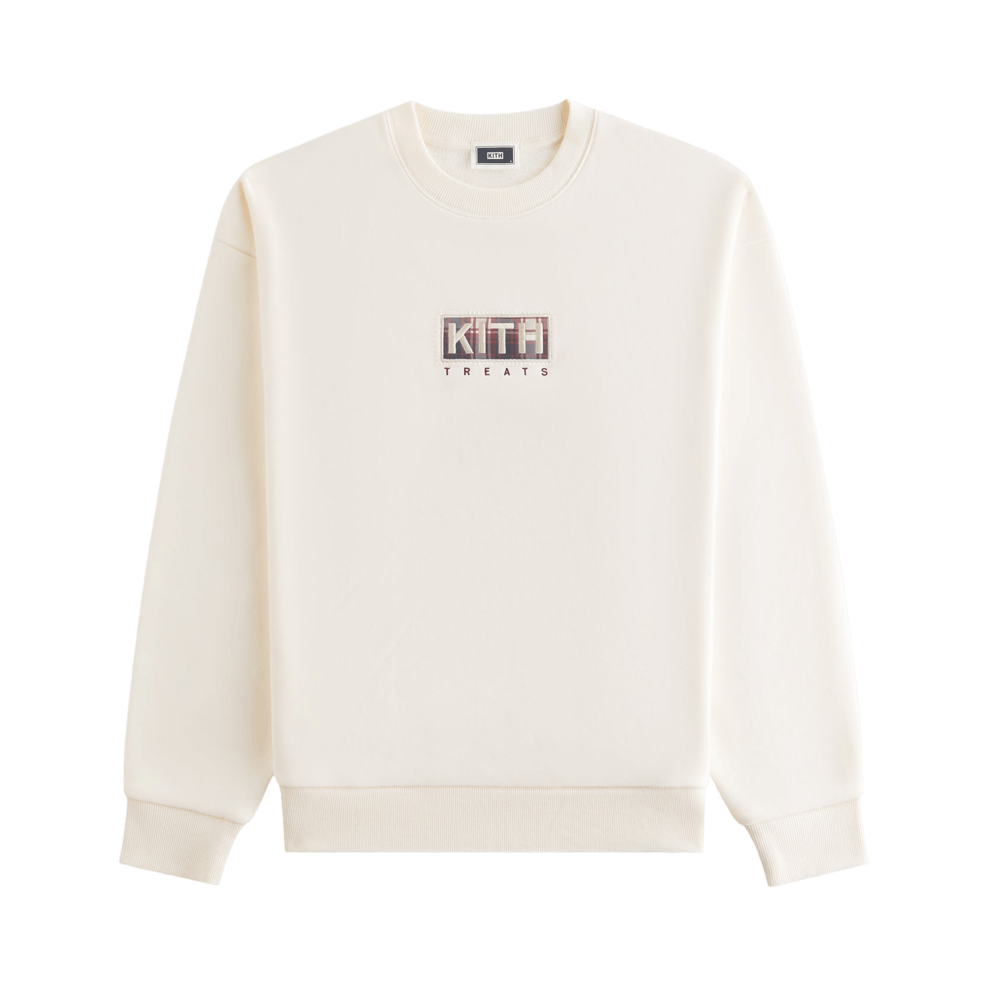 Kith Treats Plaid Logo Nelson Crewneck 'Sandrift'
